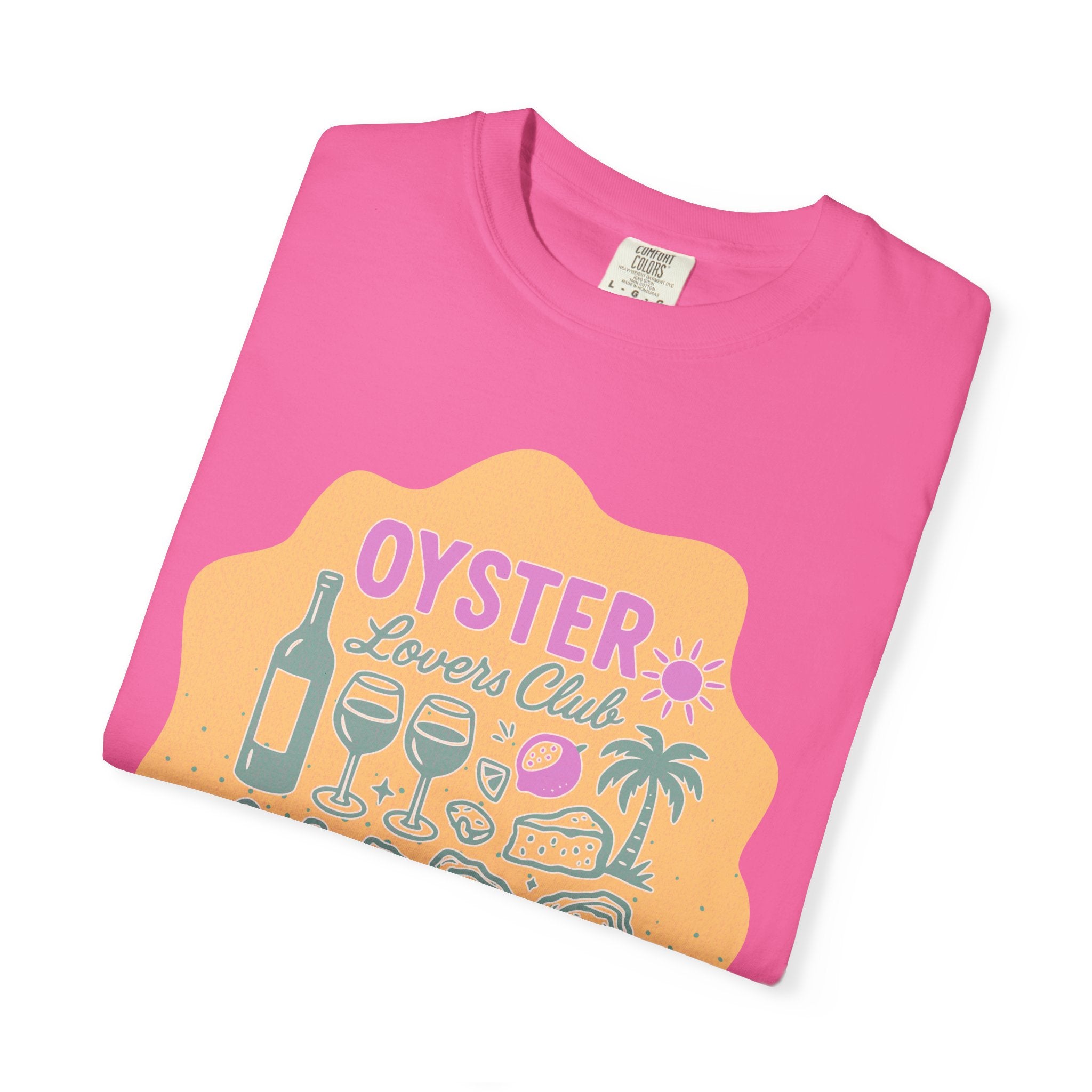 Textured Oyster Lovers Club T-Shirt — Coastal Seafood Graphic Tee