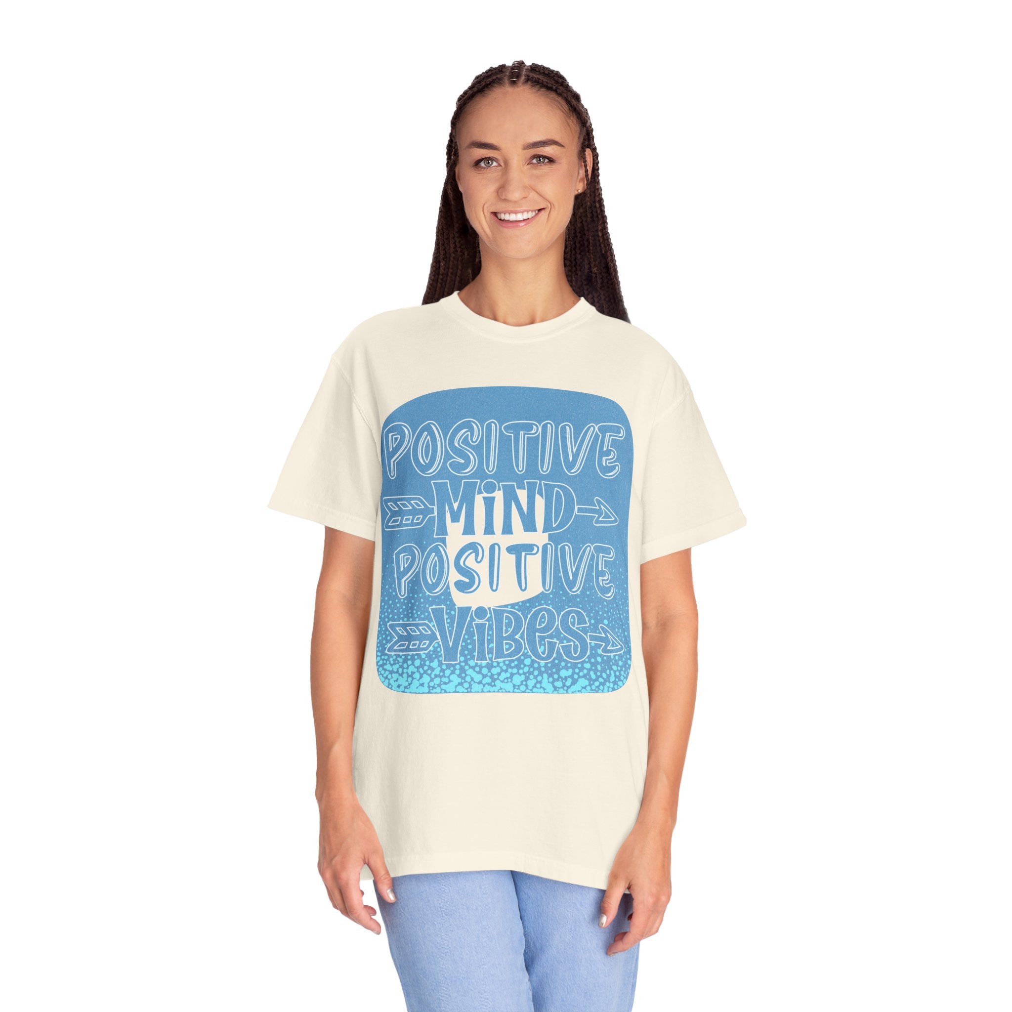 Positive Mind Positive Vibes Textured T-Shirt