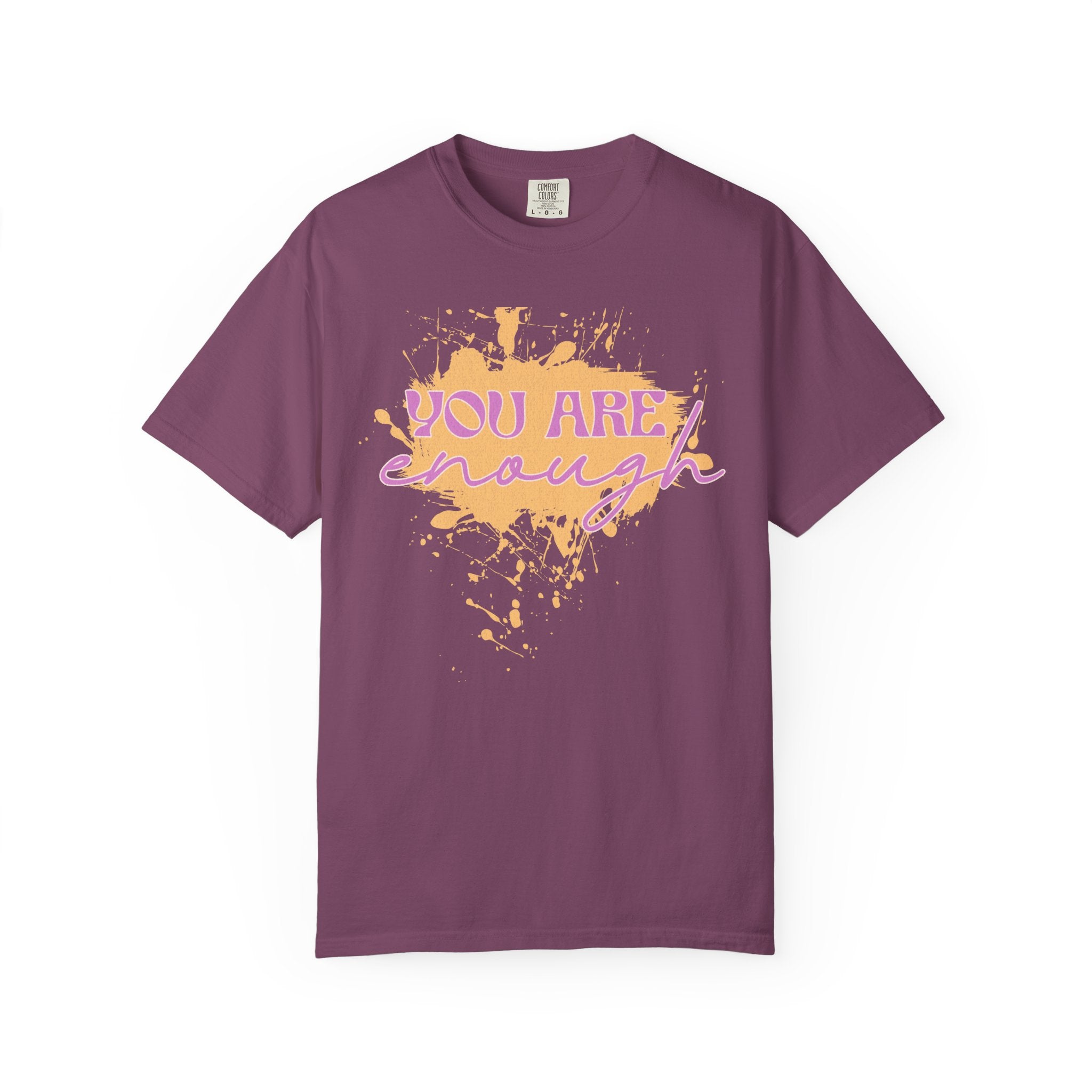 You Are Enough Textured T‑Shirt — Inspirational Positive Message Tee