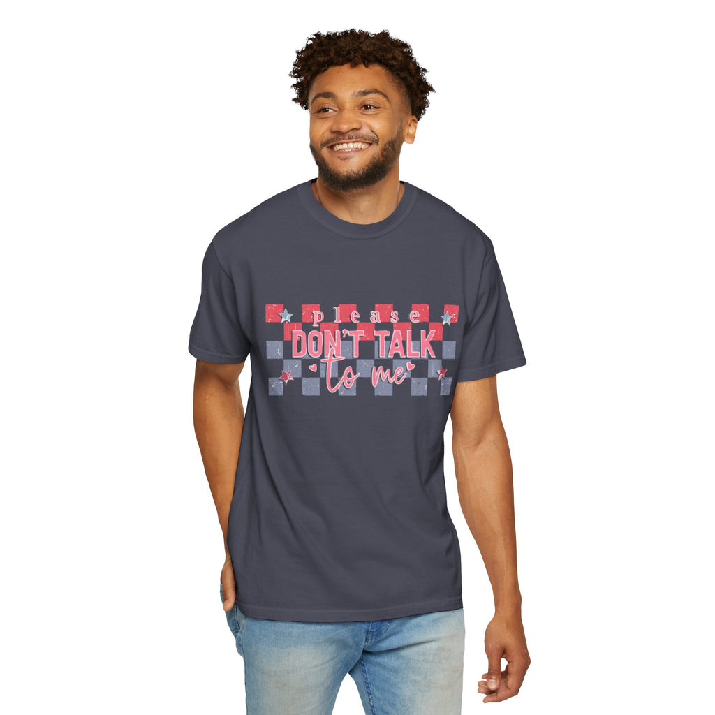 Textured Don’t Talk To Me Checkerboard T-Shirt