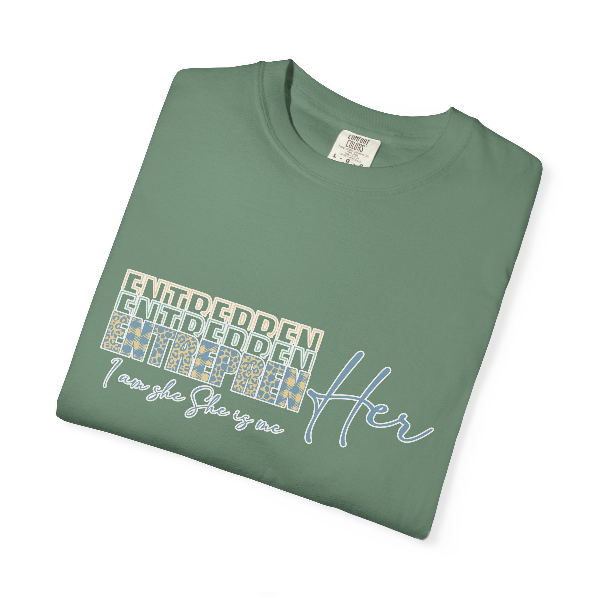 EntreprenHer Leopard Print Script Tee — "I run this, She runs you" Inspirational Graphic Tee