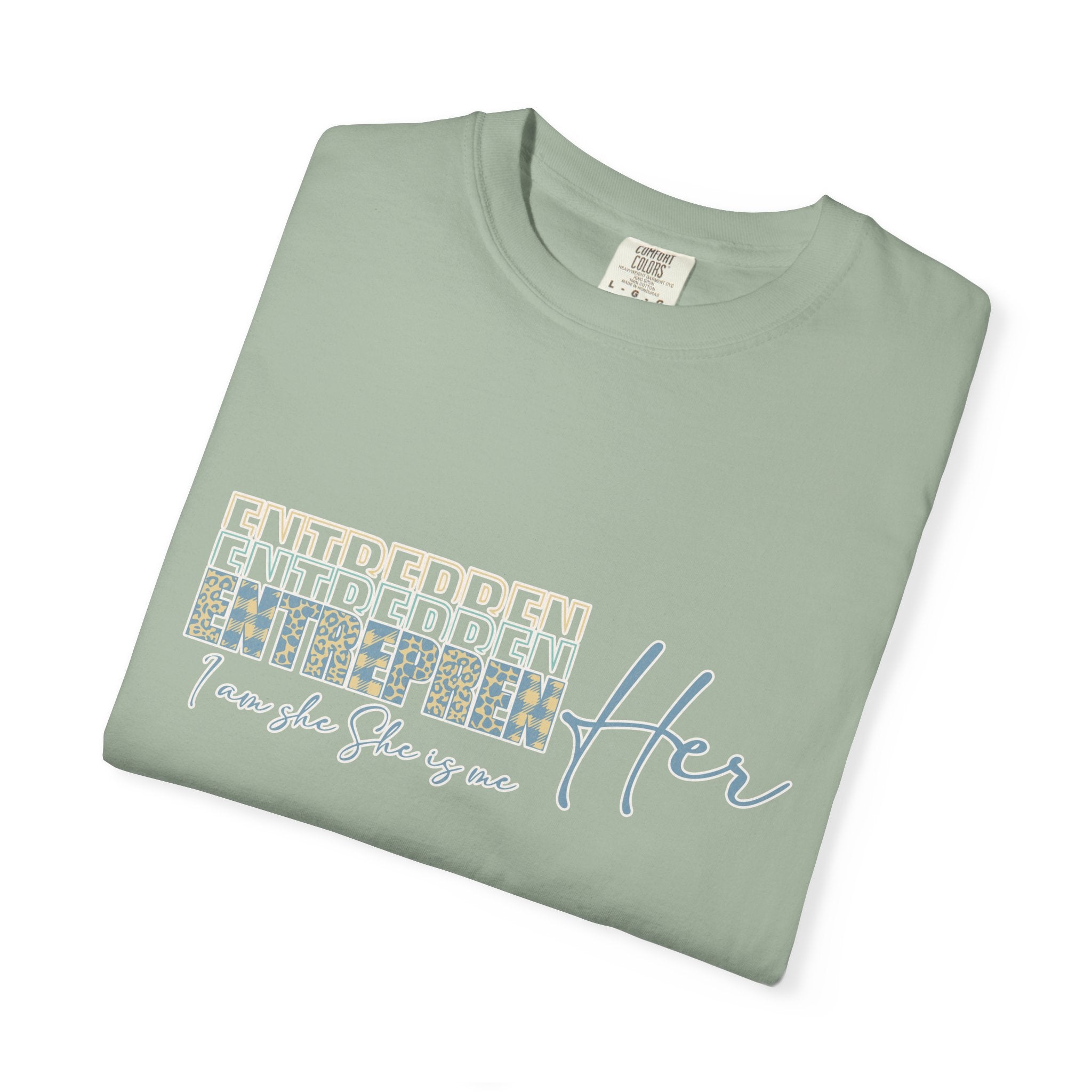 EntreprenHer Leopard Print Script Tee — "I run this, She runs you" Inspirational Graphic Tee