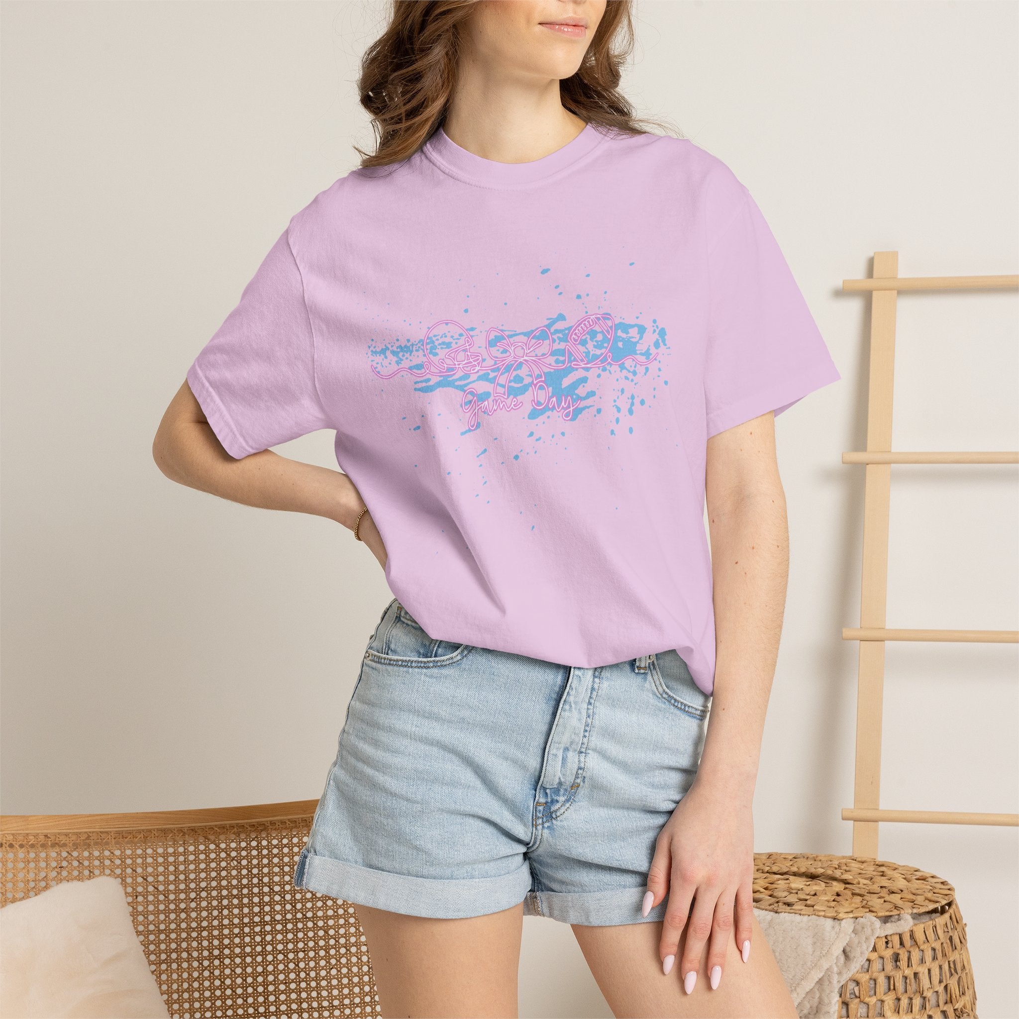 Coquette Aesthetic Football Game Day Textured Tee
