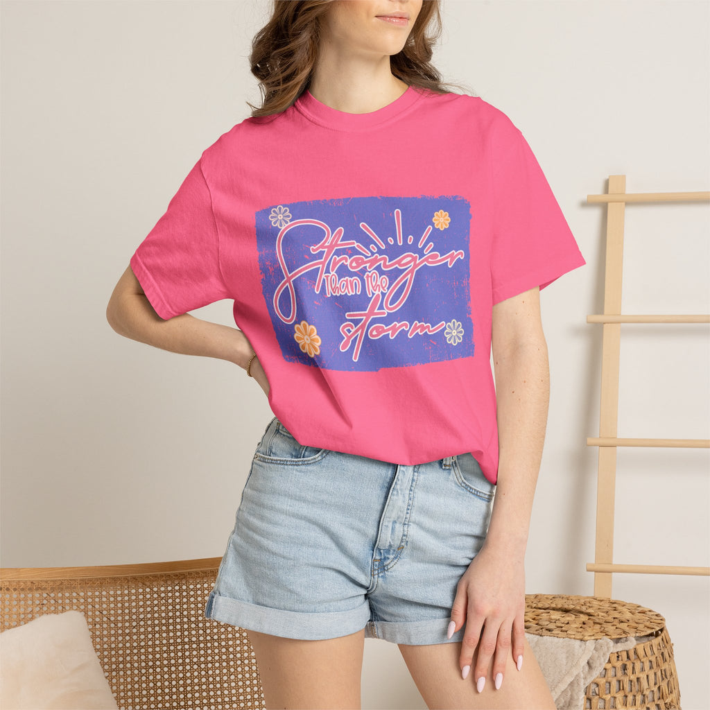 Stranger Than Fiction T-shirt | Textured Retro Script Floral Graphic