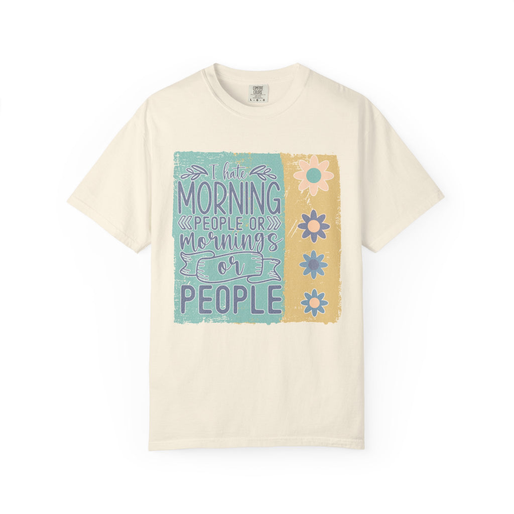 I Hate Morning People Textured Shirt