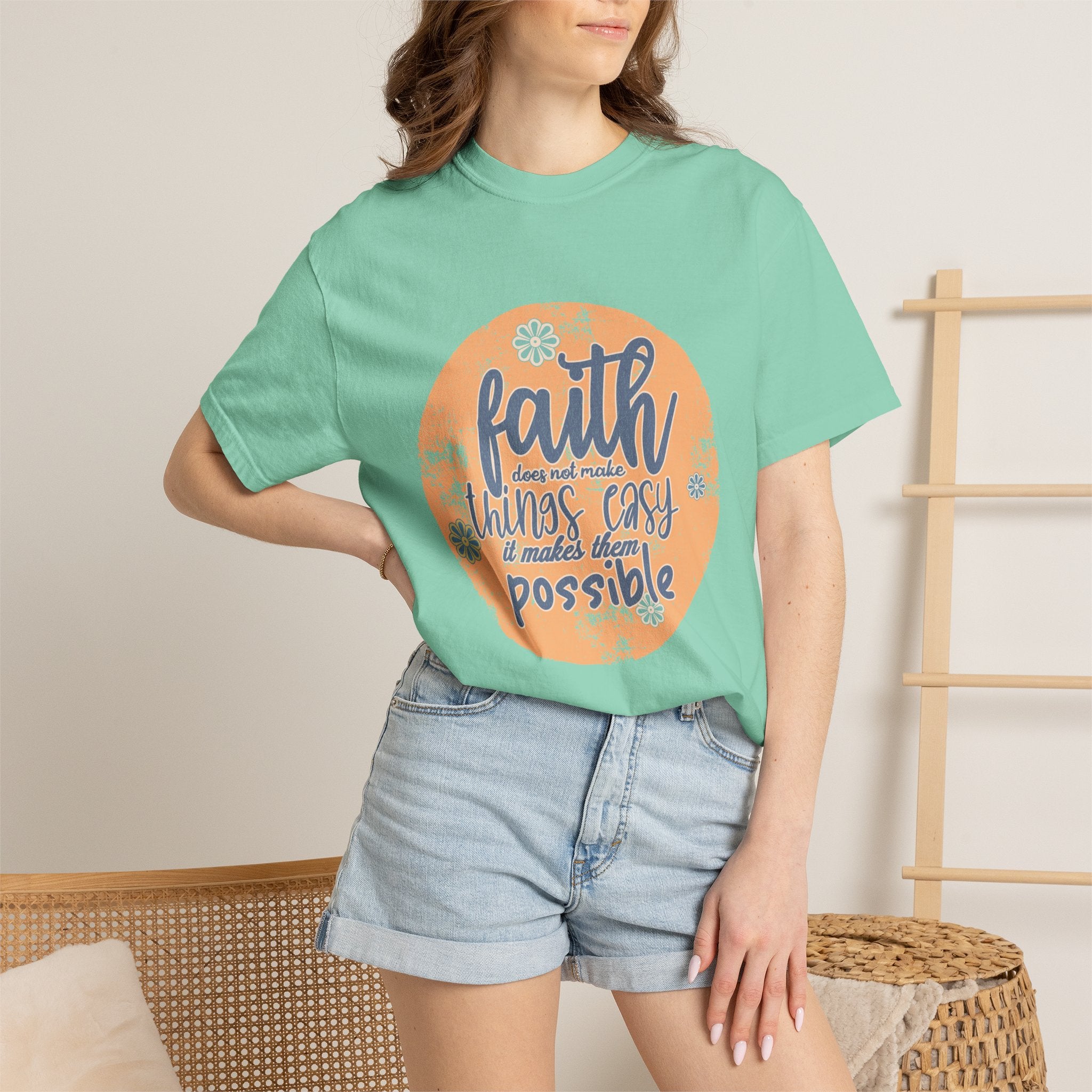 Faith Makes Things Possible T-shirt | Textured Inspirational Quote