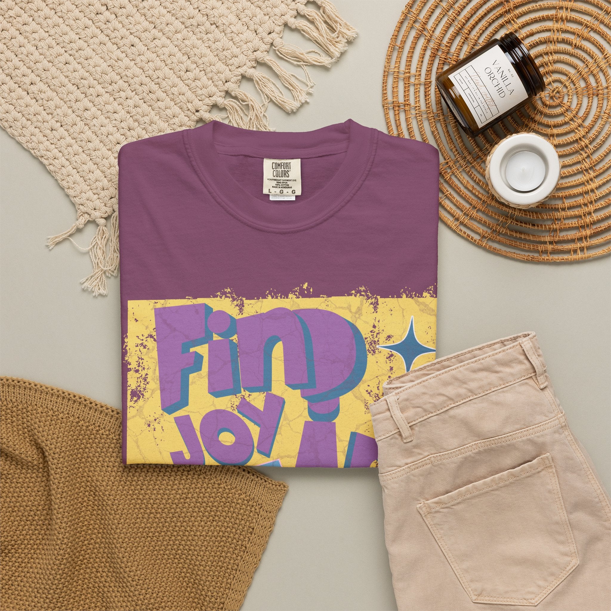 Find Joy In Small Things Textured T-Shirt