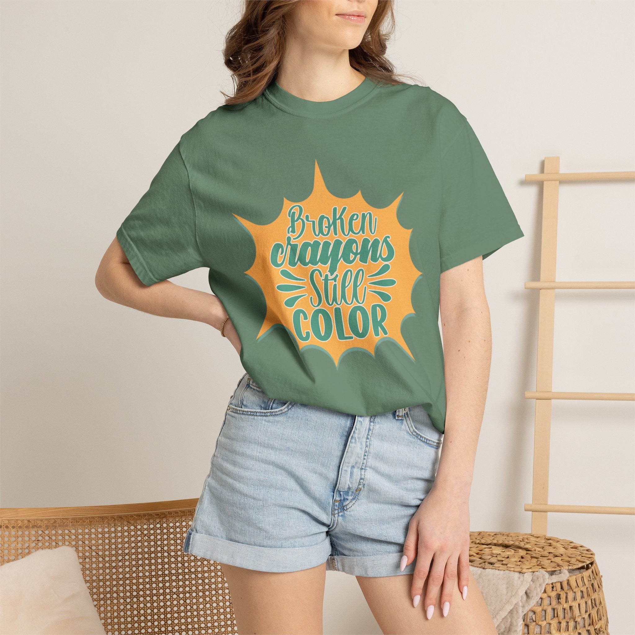 Broken Crayons Still Color Textured T-Shirt
