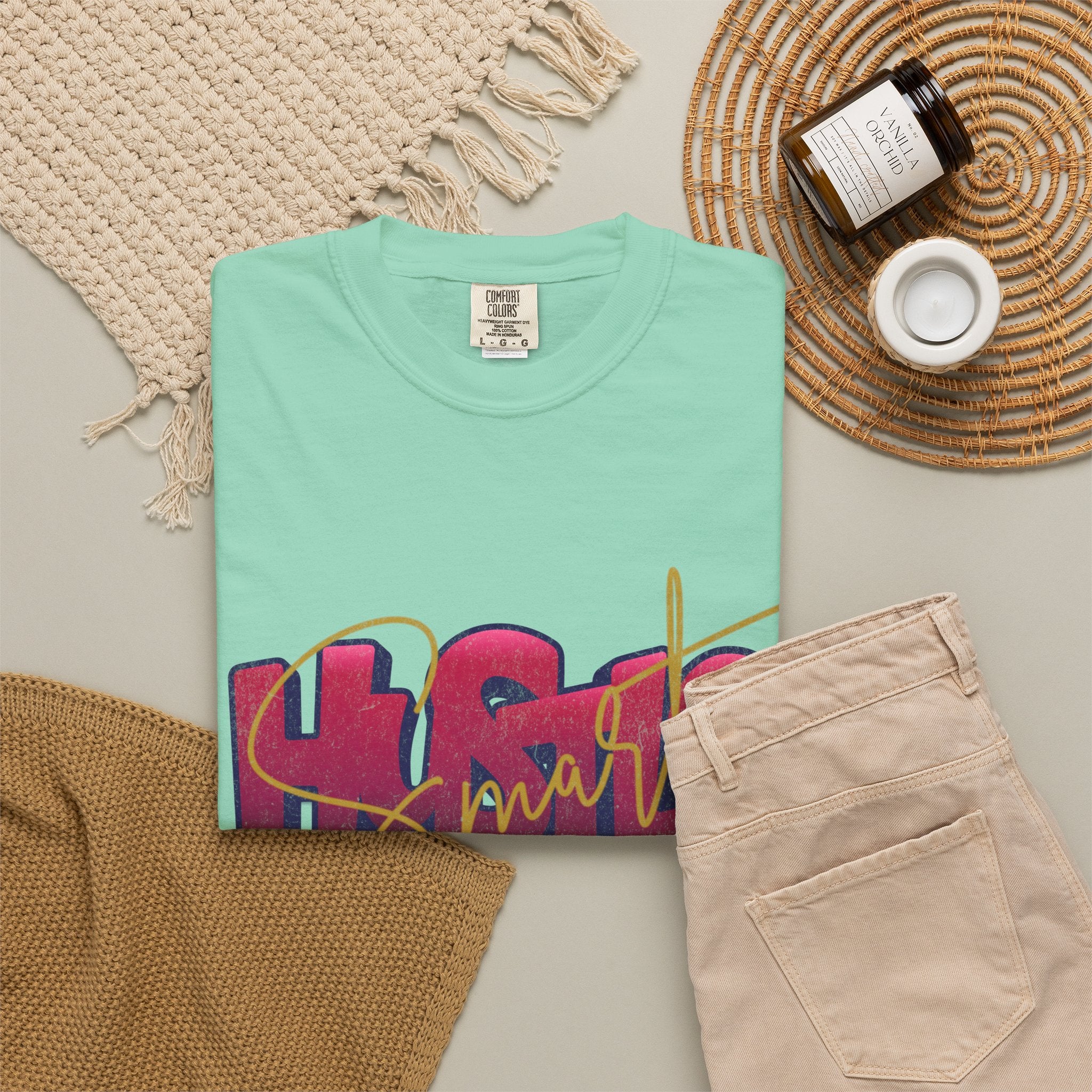 Textured Retro Hustle Smart Graphic Shirt