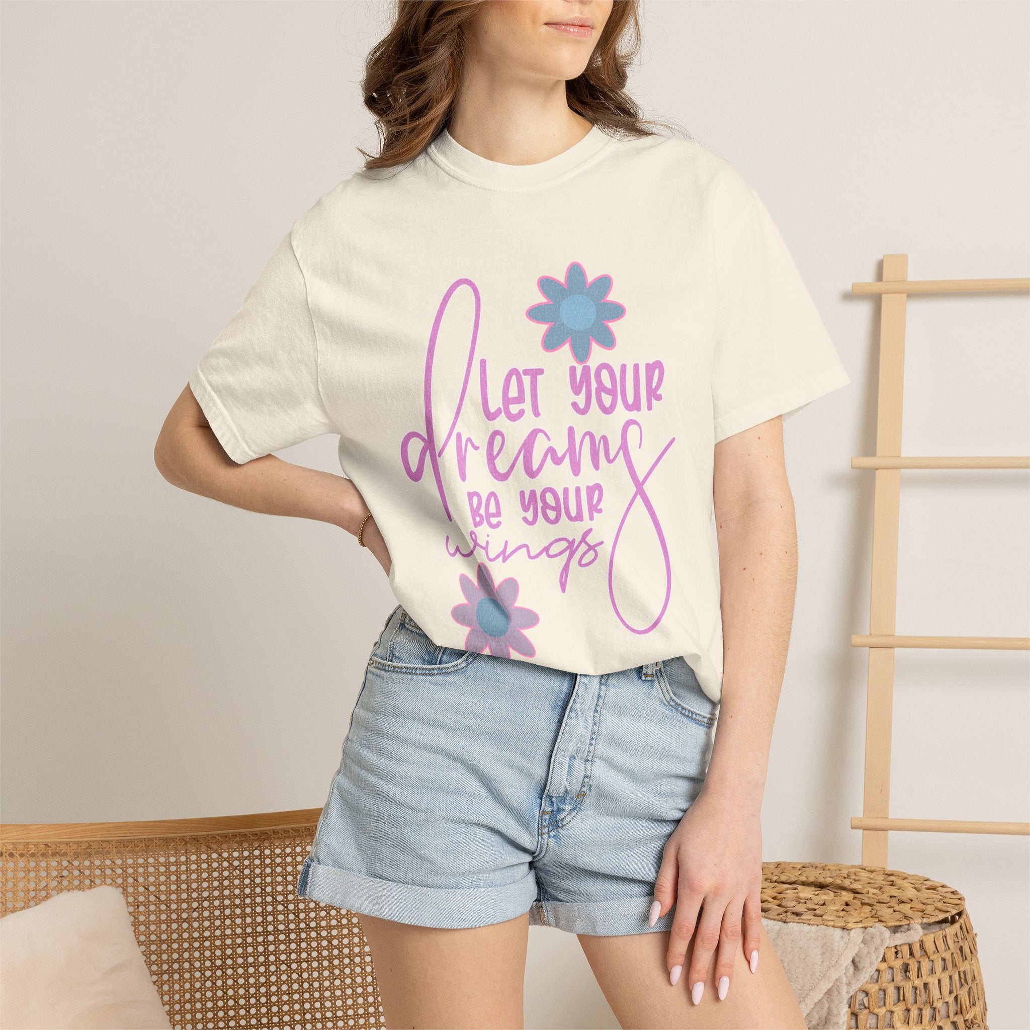 Textured Let Your Dreams Be Your Wings T-Shirt