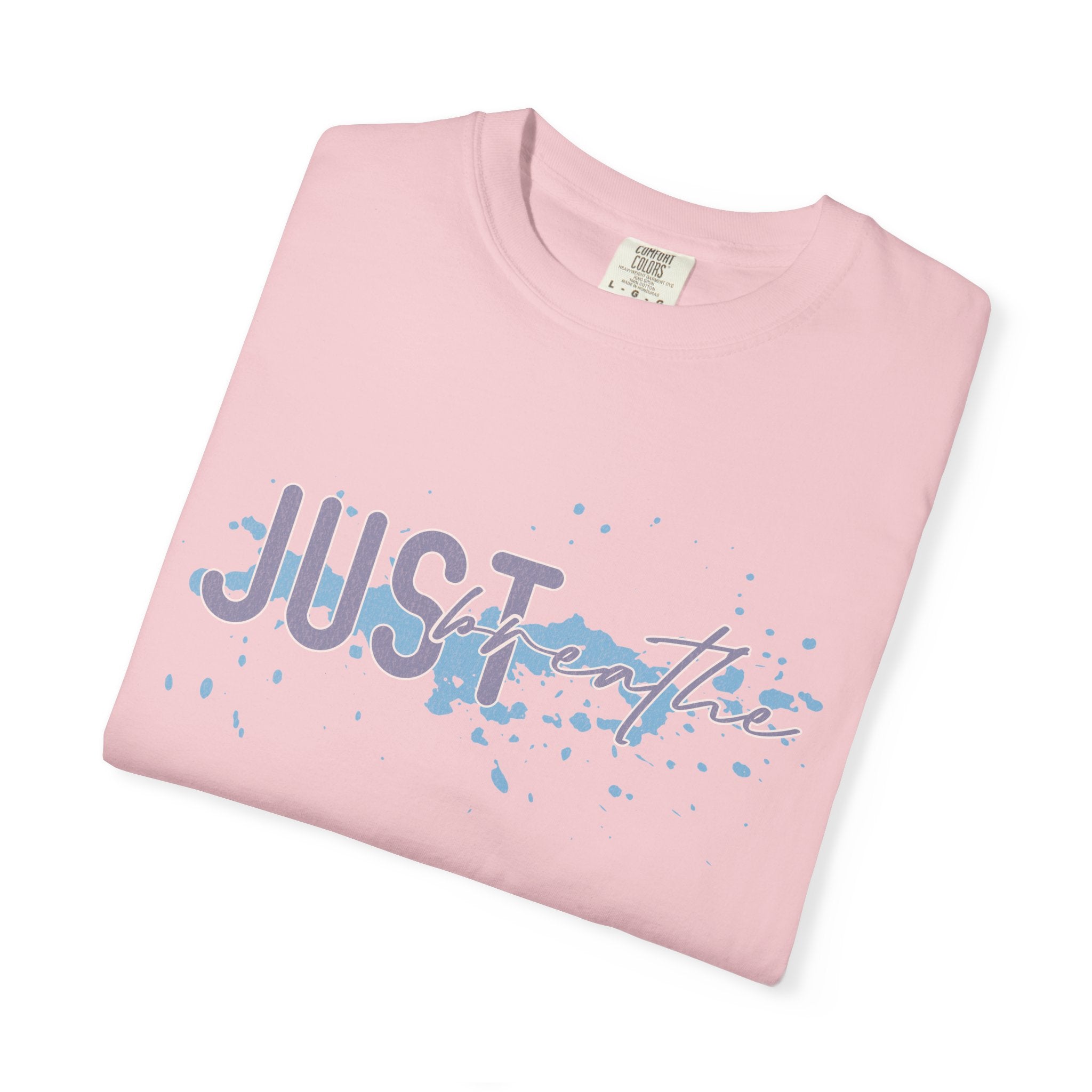 Just Breathe Textured T-Shirt — Relaxed Watercolor Script Tee