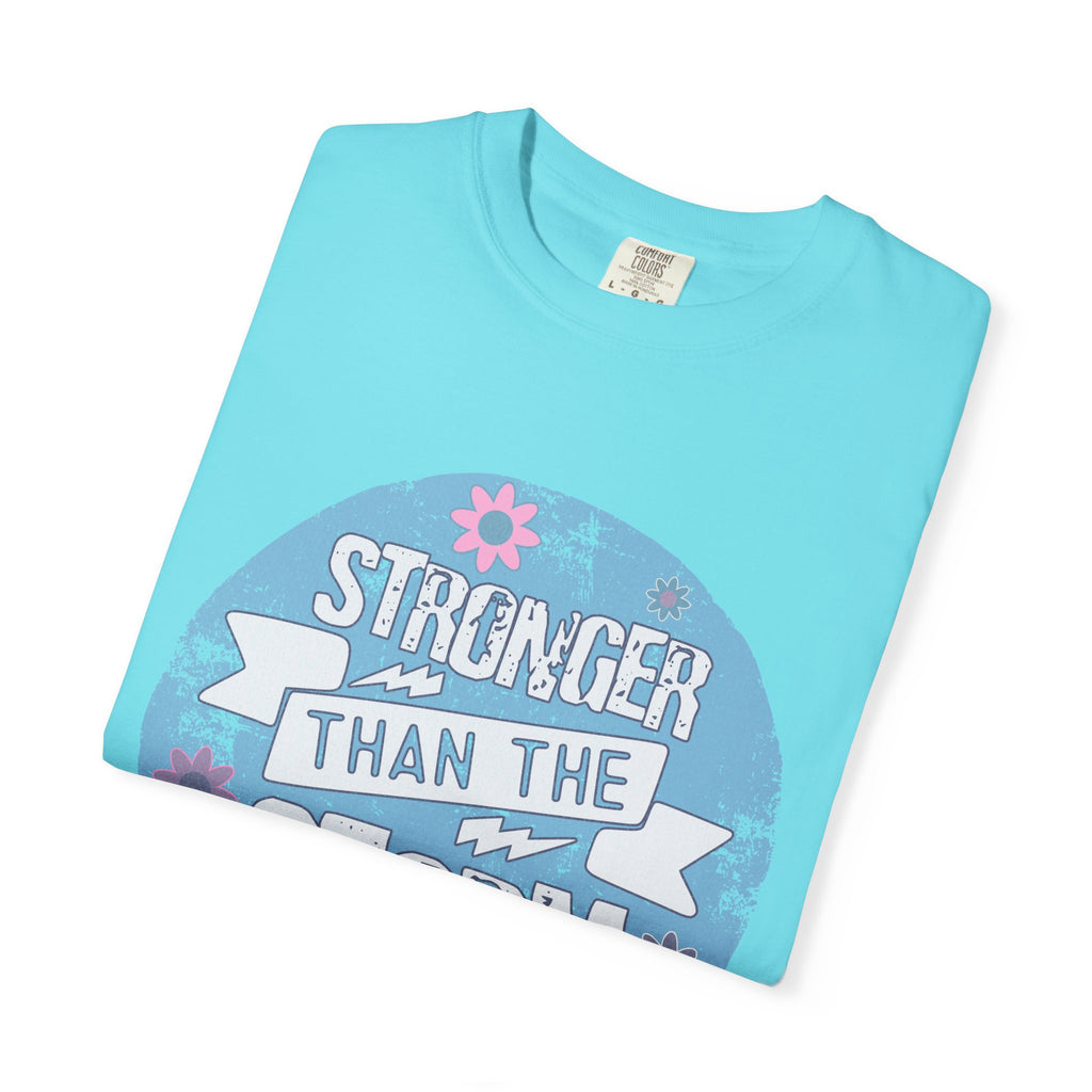 Textured  Stronger Than The Storm T-Shirt — Inspirational Resilience Graphic Tee