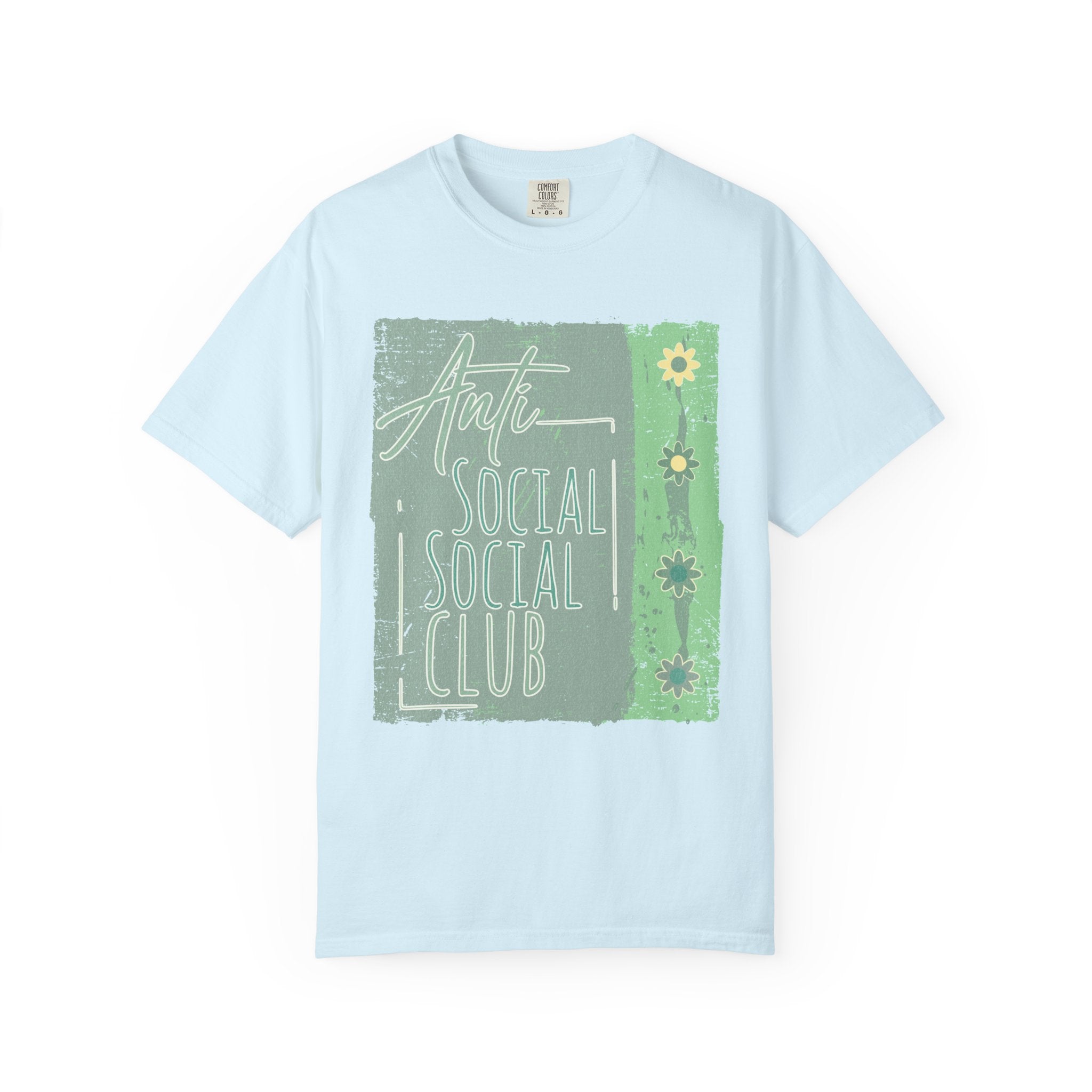 Textured Anti Social Social Club Floral Graphic T-Shirt