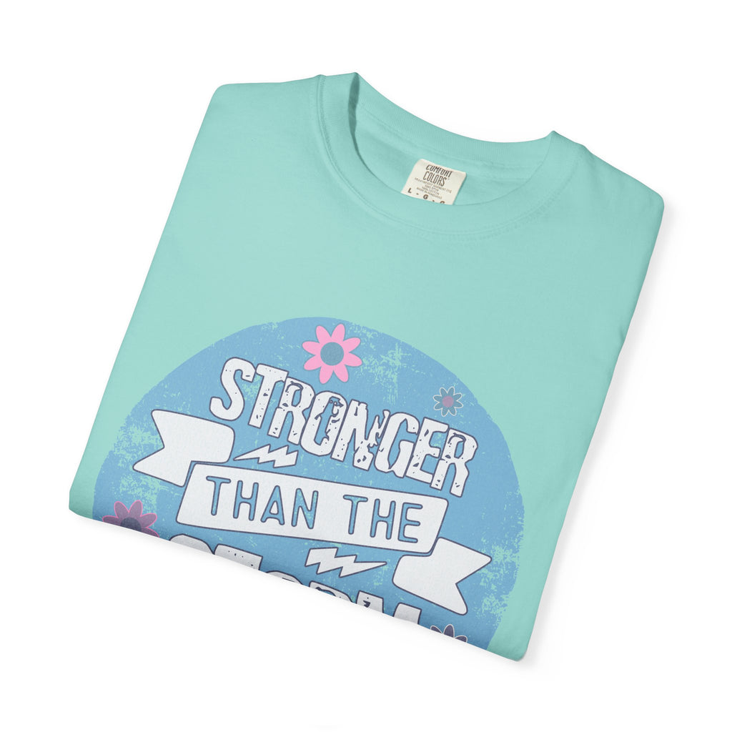 Textured  Stronger Than The Storm T-Shirt — Inspirational Resilience Graphic Tee
