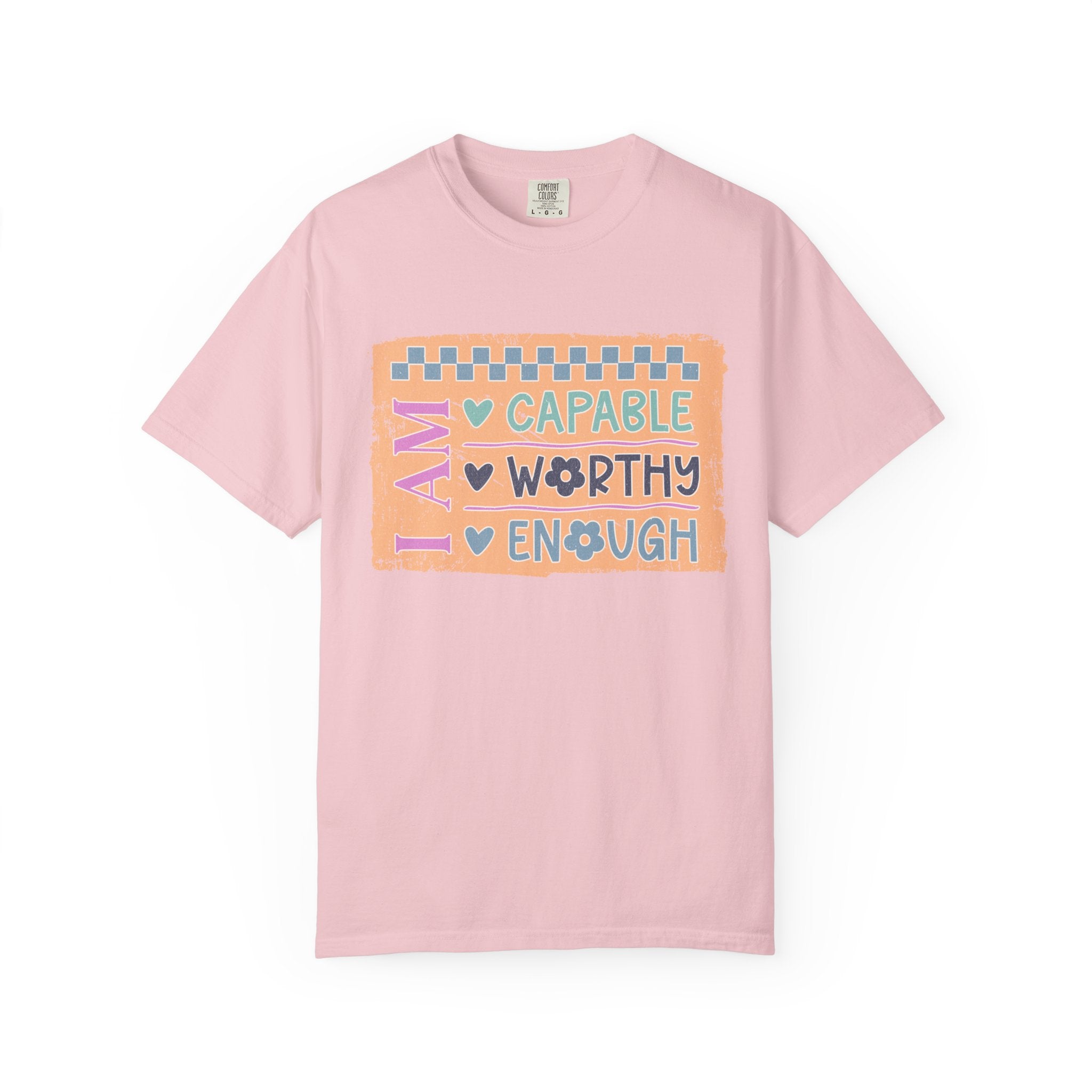 Textured I Am Capable Worthy Tee