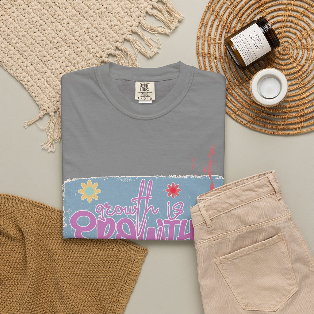 Growth Mindset T-Shirt — "Growth" Floral Graphic Tee