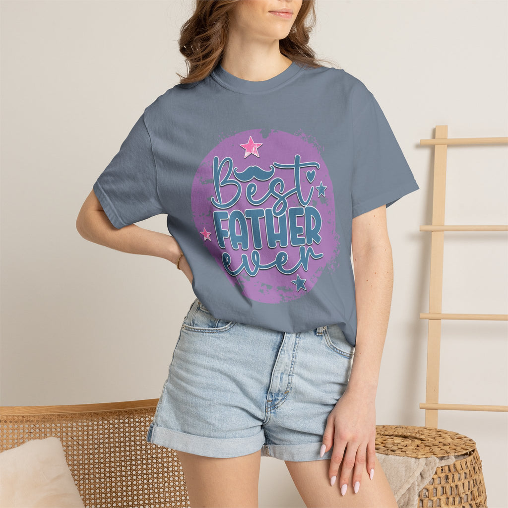 Best Father Ever Textured T-Shirt — Father’s Day Gift Tee