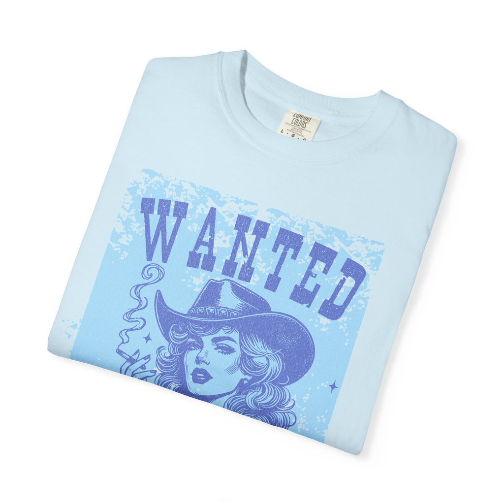 Wanted and Wild Cowboy Cowgirl  Textured T-Shirt