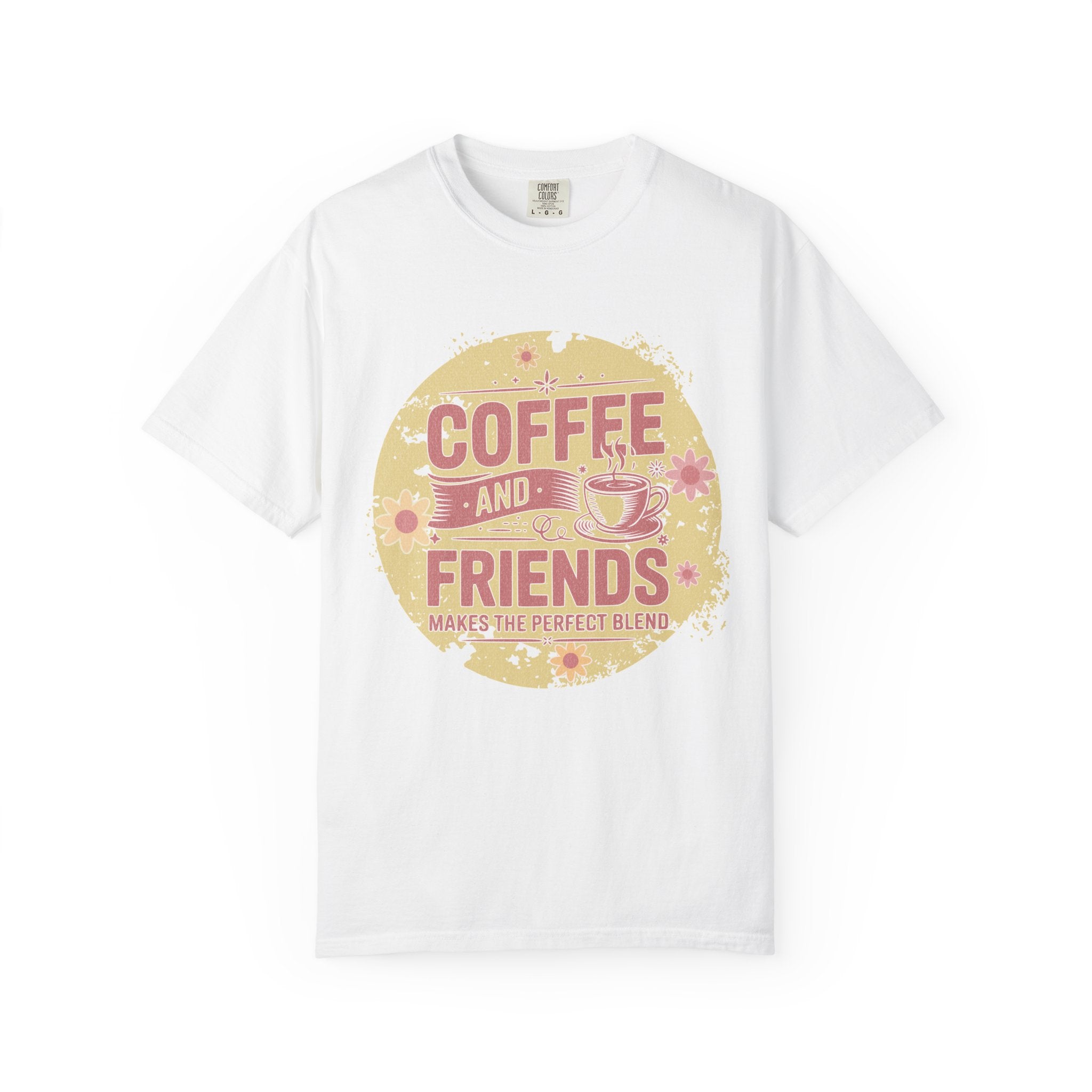 Coffee and Friends Textured T-Shirt — 'Makes the Perfect Blend' Casual Tee