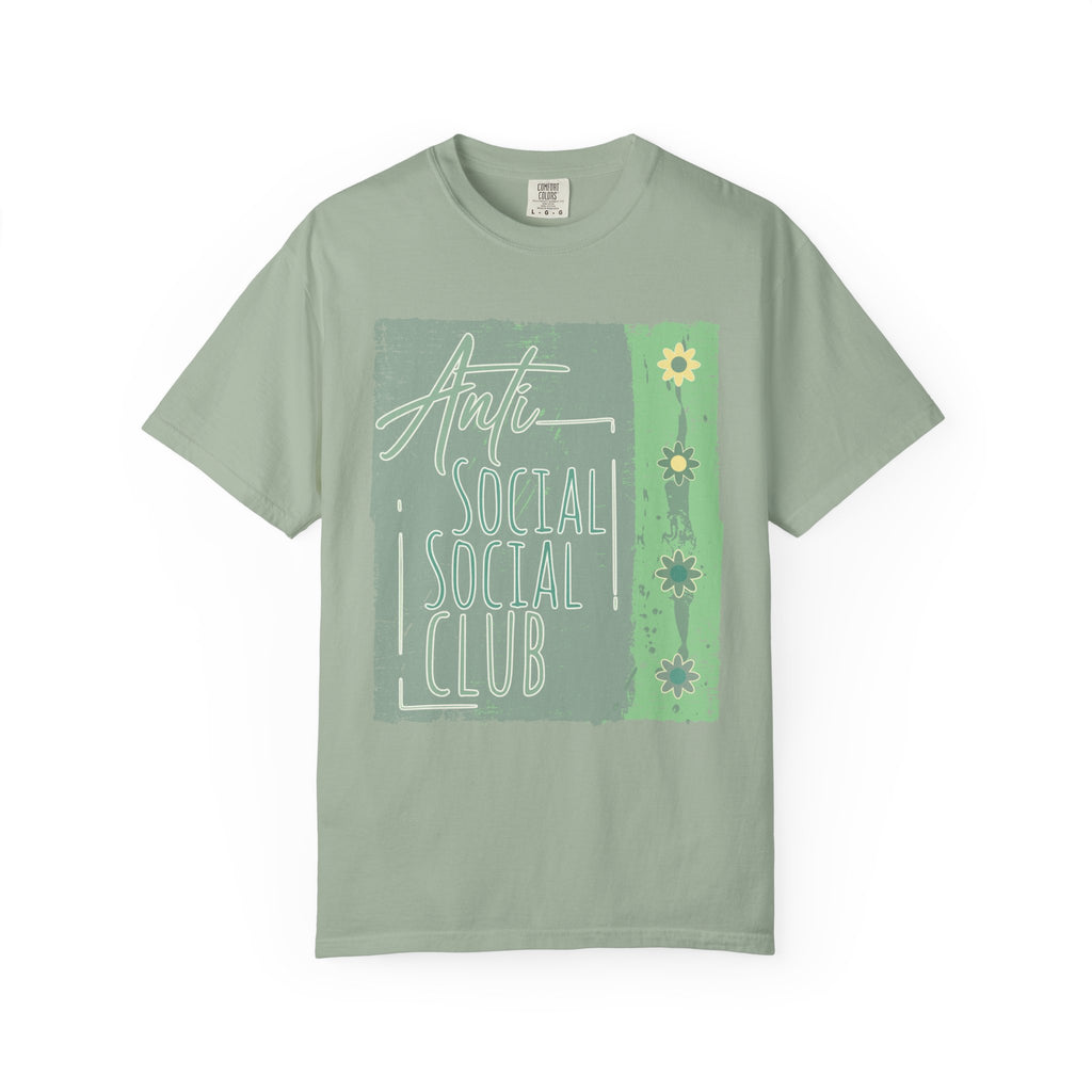 Textured Anti Social Social Club Floral Graphic T-Shirt
