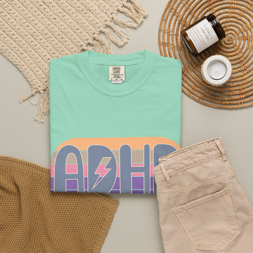 ADHD I Go My Own Way Tee — Retro Lightning Graphic T-Shirt