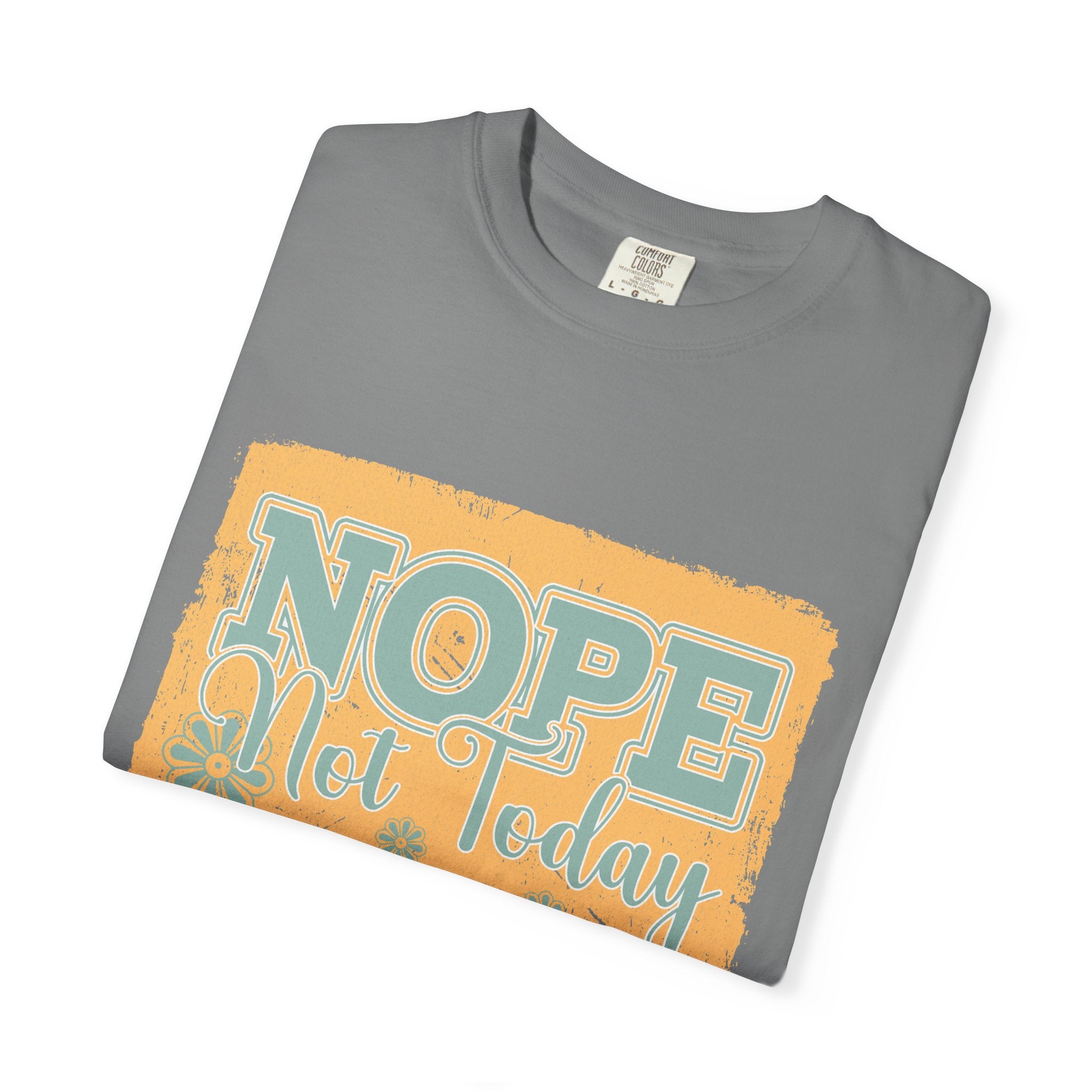 NOPE Not Today T-shirt | Textured Retro Beach Script Graphic
