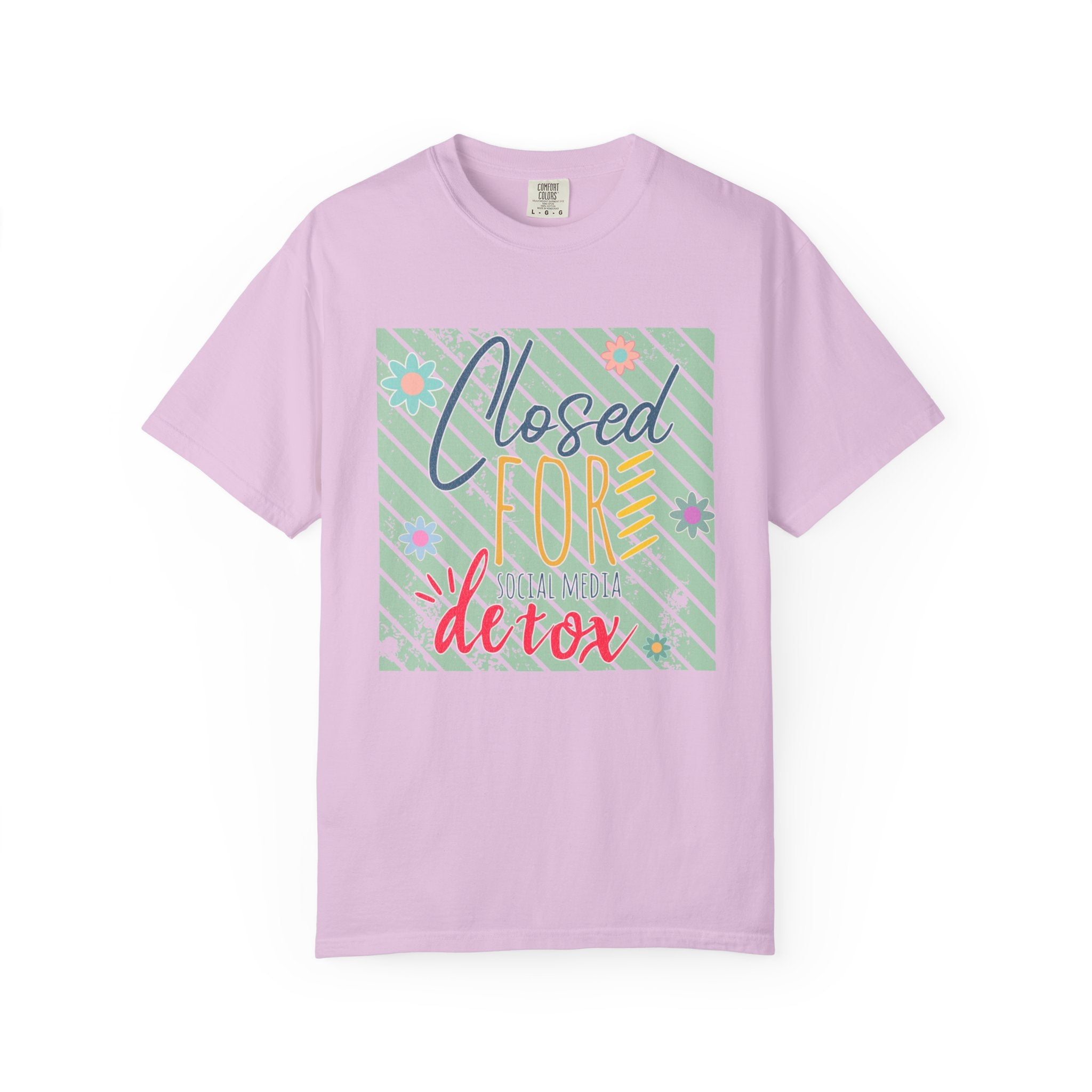 Closed For Social Media Detox Textured Tee