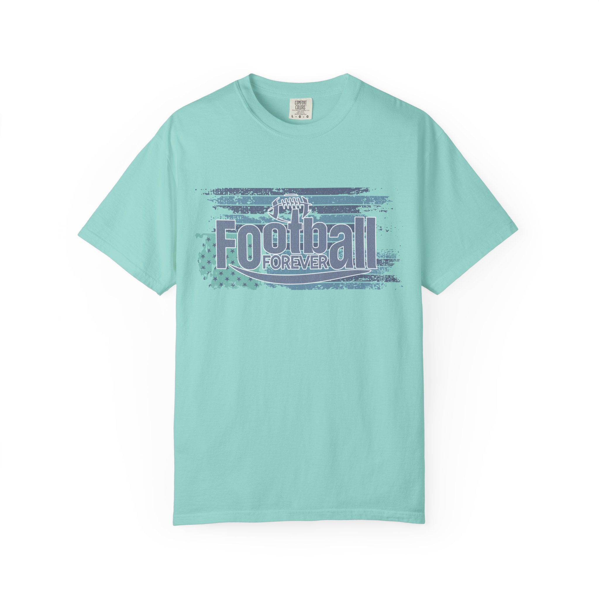 Football Forever Vintage Tee — Retro Grunge Football Graphic T-Shirt