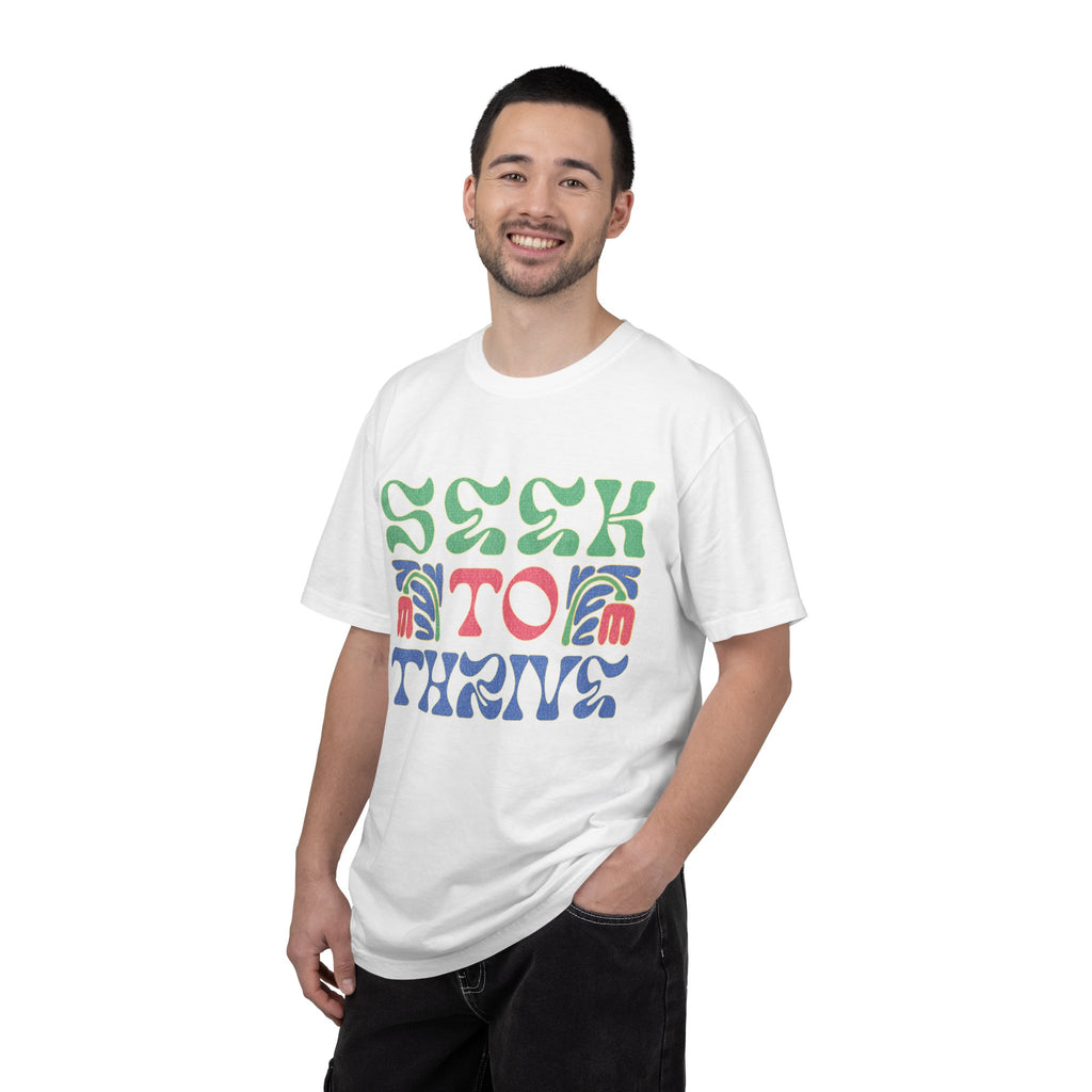 Seek to Thrive T-shirt | Textured Retro Psychedelic Lettering
