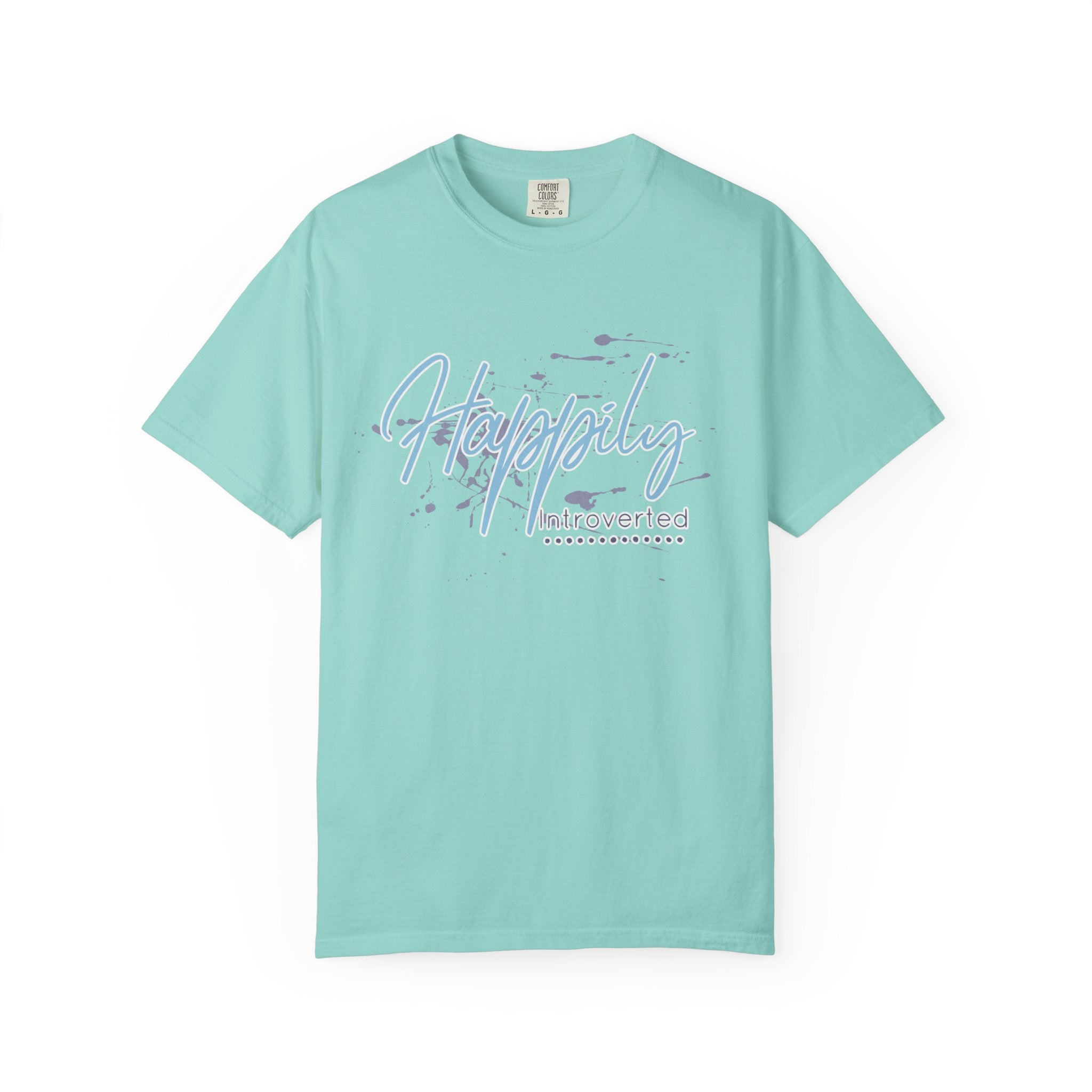 Introverted Aesthetic Textured T-Shirt — 'Anti-Social' Minimal Script Graphic