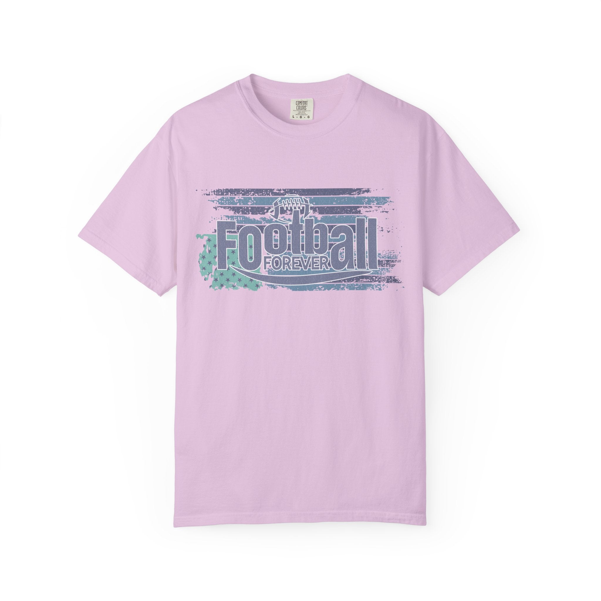 Football Forever Vintage Tee — Retro Grunge Football Graphic T-Shirt