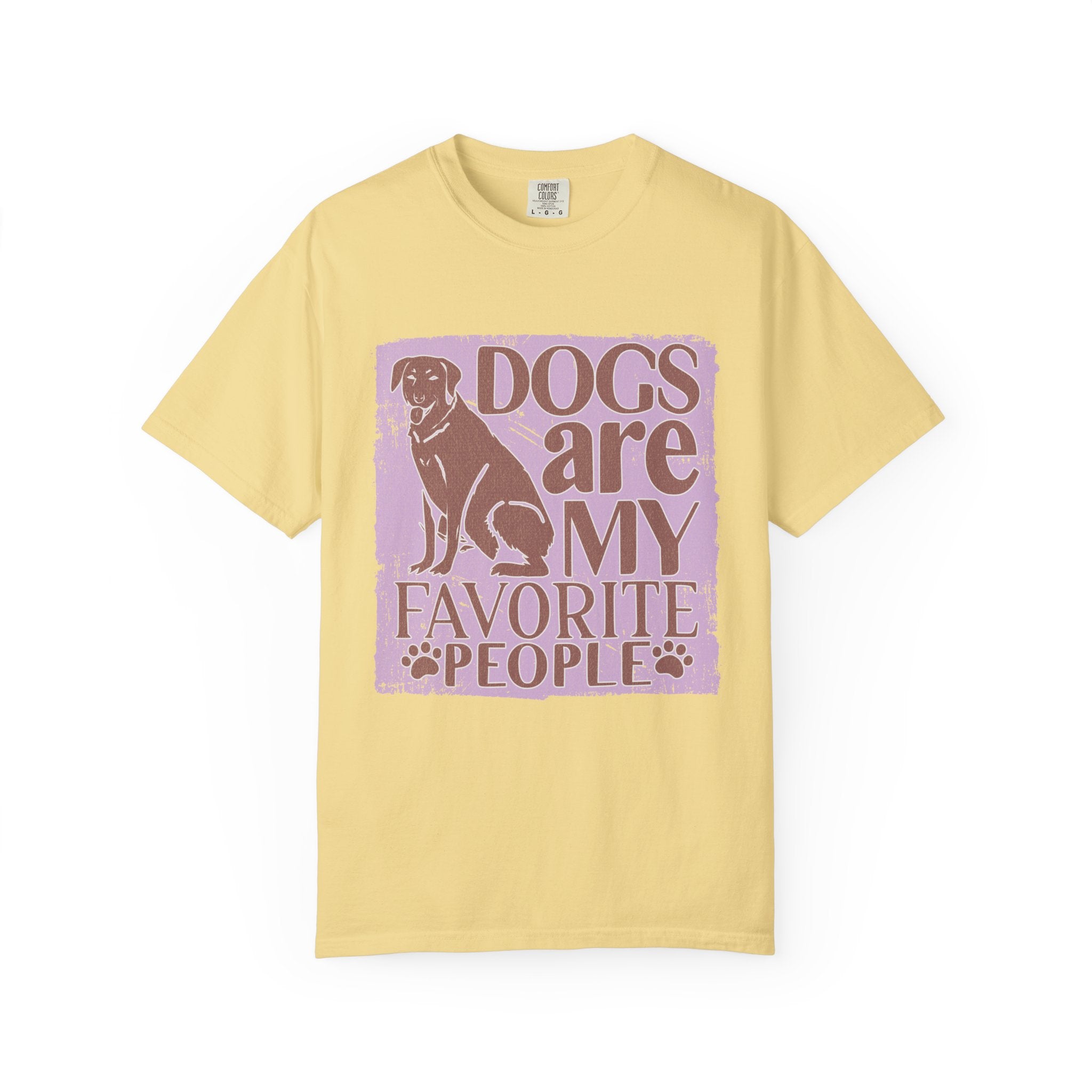 Textured Dogs Are My Favorite People T-Shirt – Retro Paw Print Dog Lover Tee