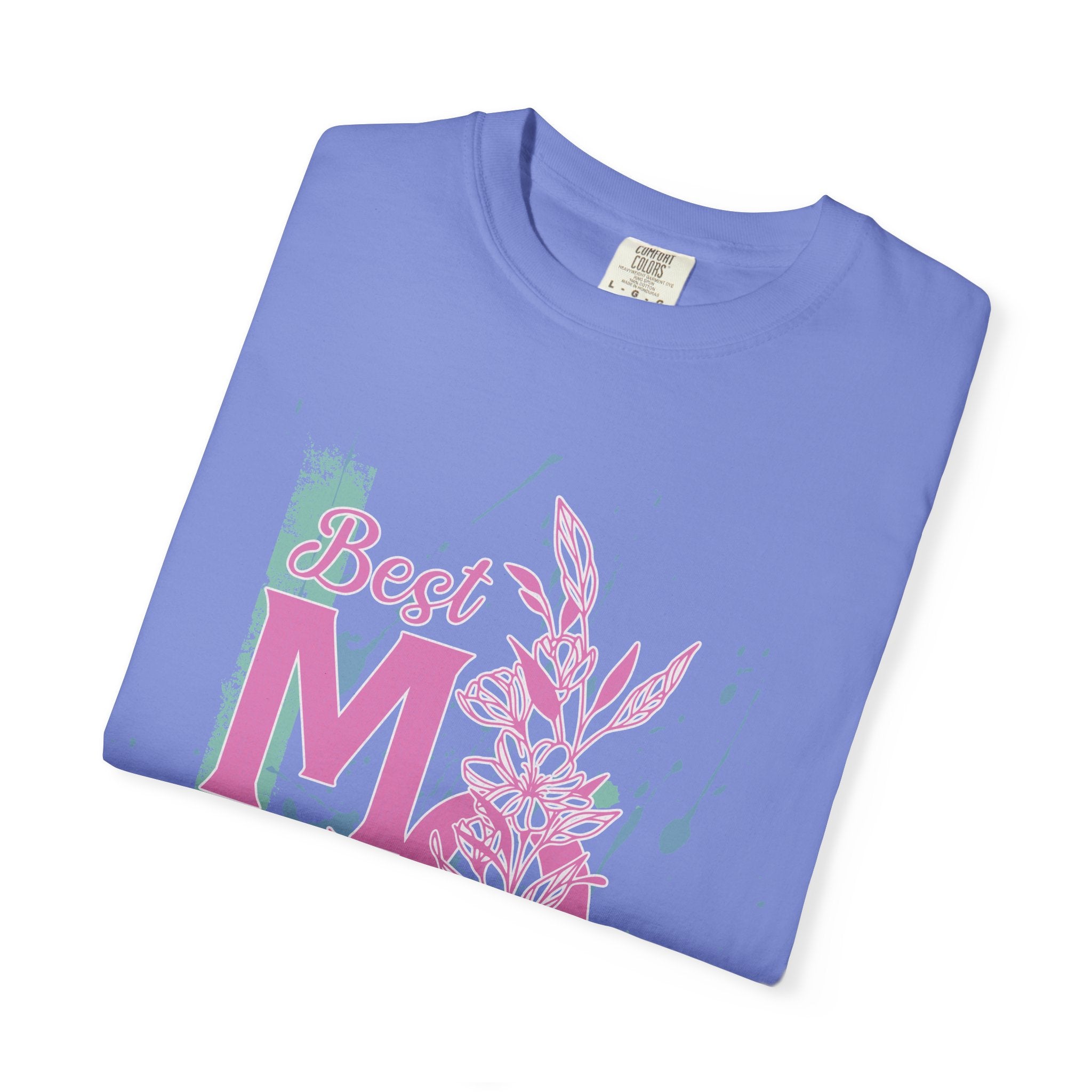 Best Mom Floral T-Shirt — Textured Mother's Day Gift Tee