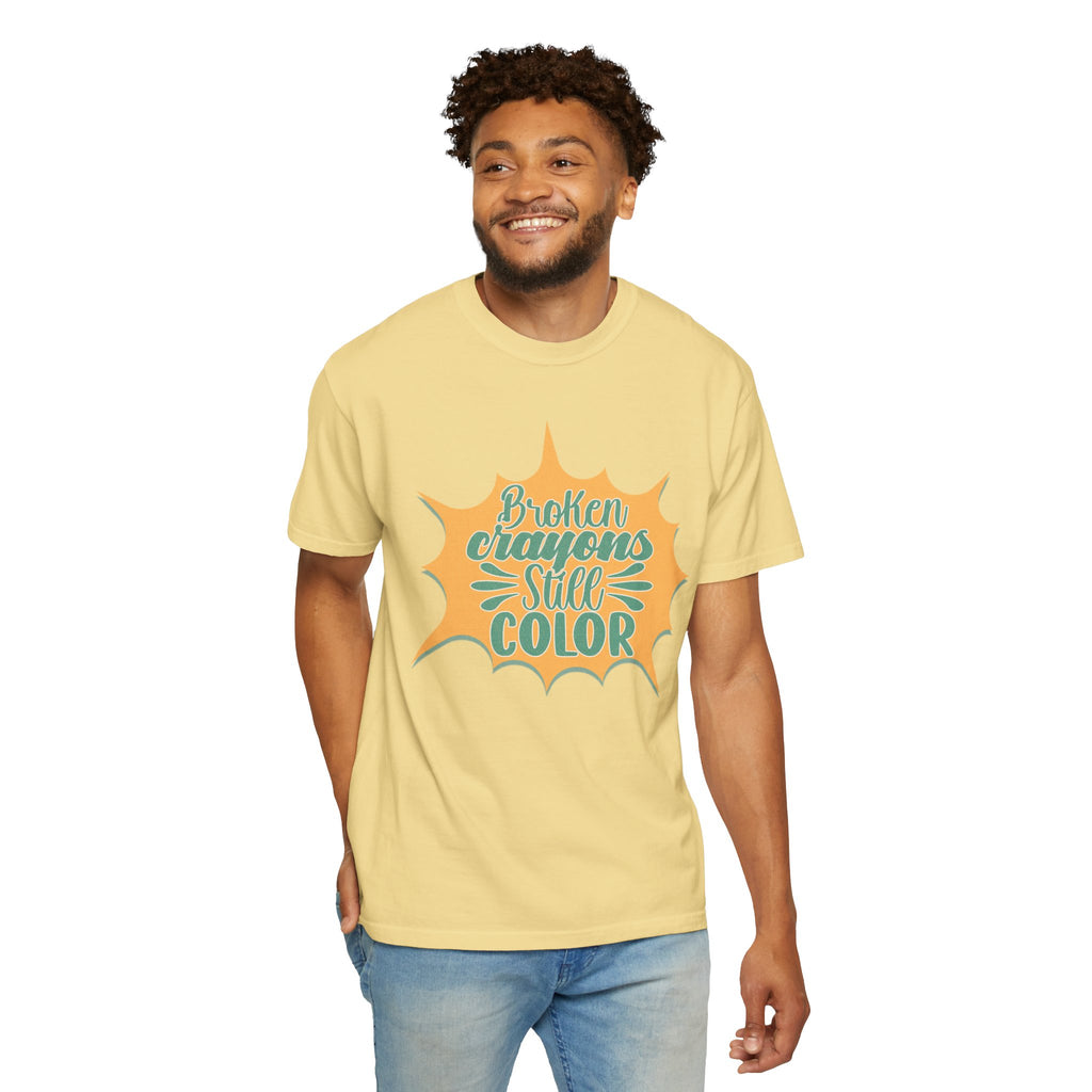 Broken Crayons Still Color Textured T-Shirt