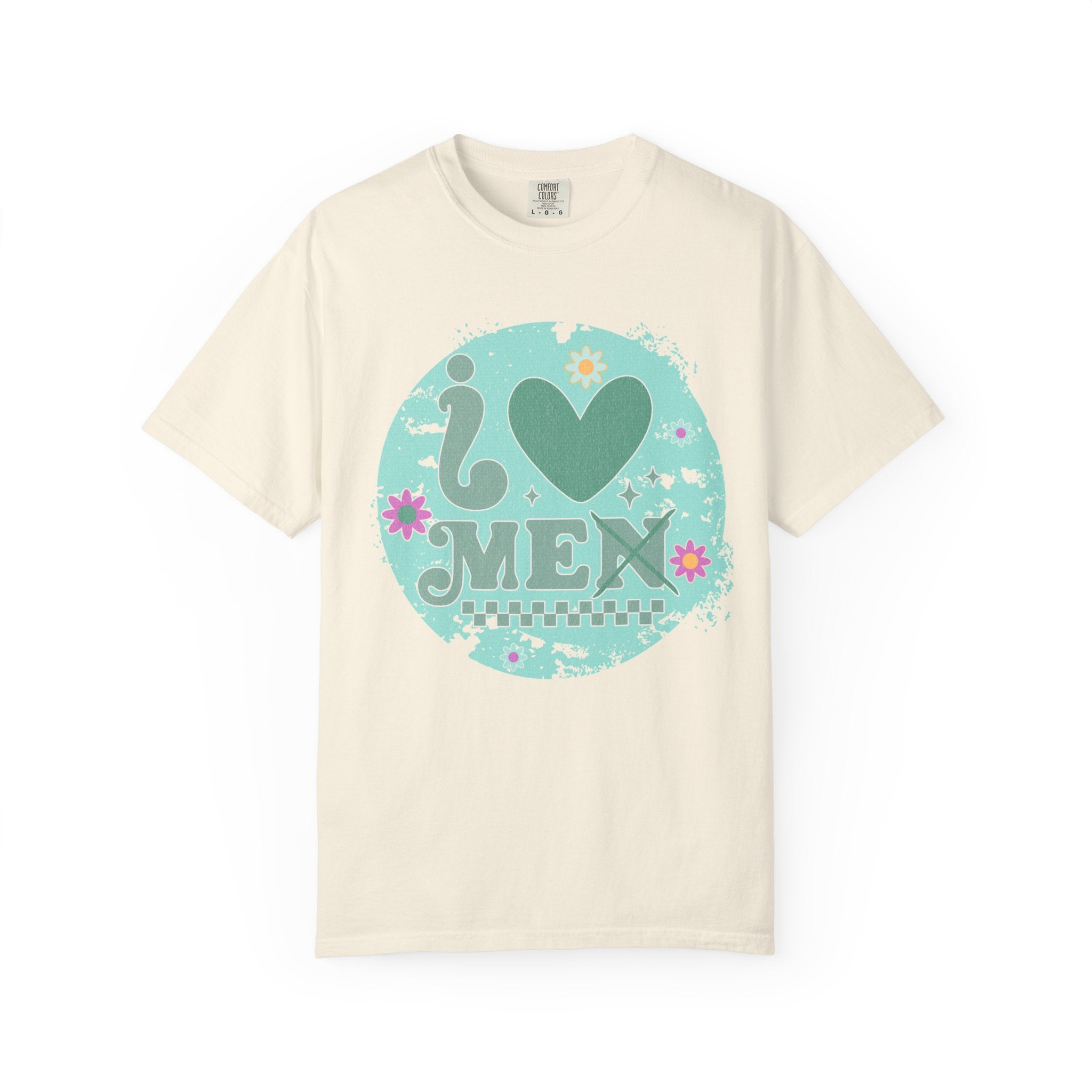Funny Retro Self Love Textured Tee — Retro Floral Love Tee