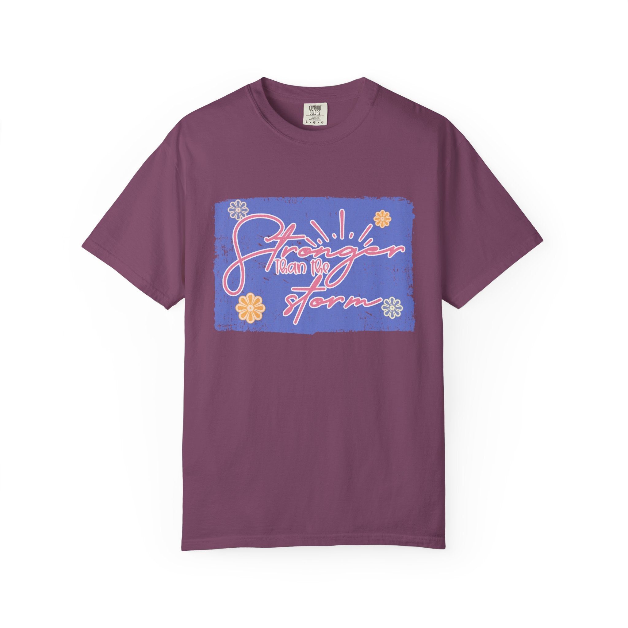 Stranger Than Fiction T-shirt | Textured Retro Script Floral Graphic