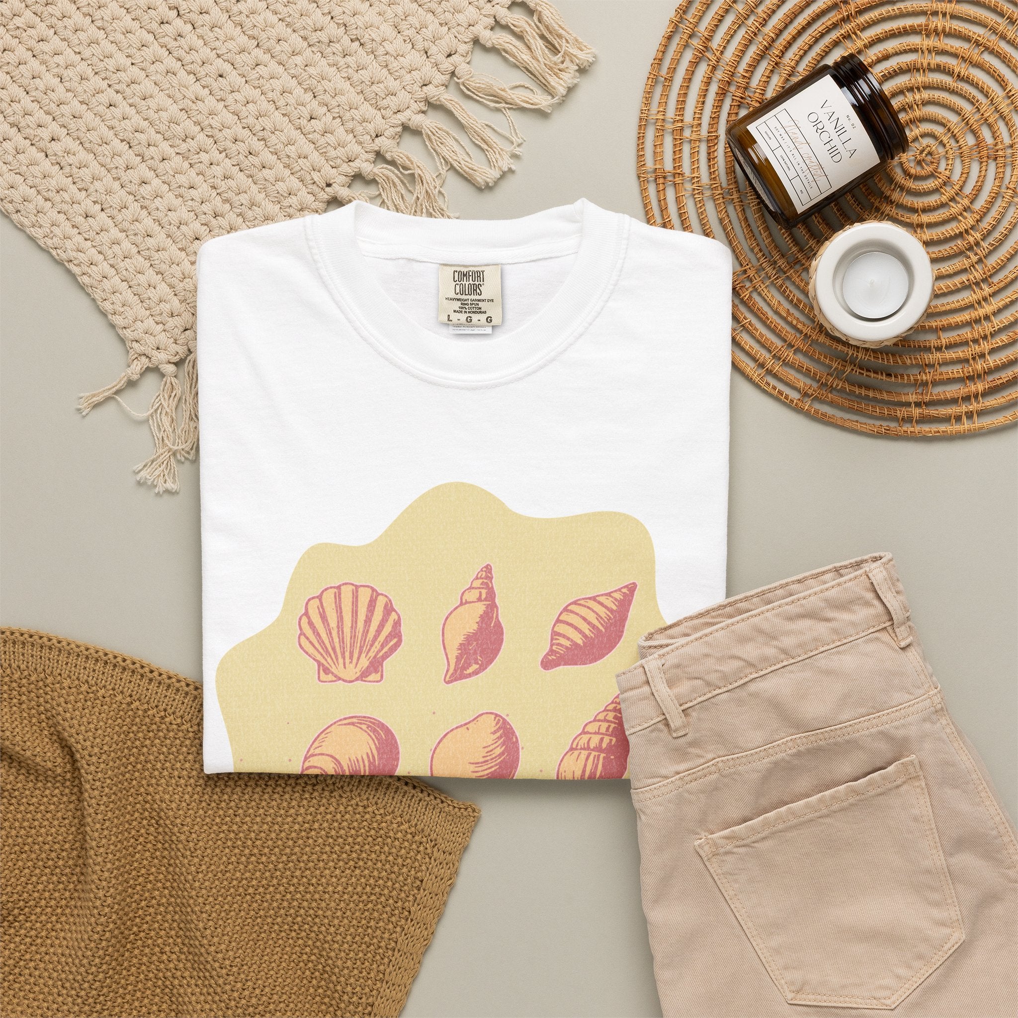Seashells and Sunlight Textured T-Shirt