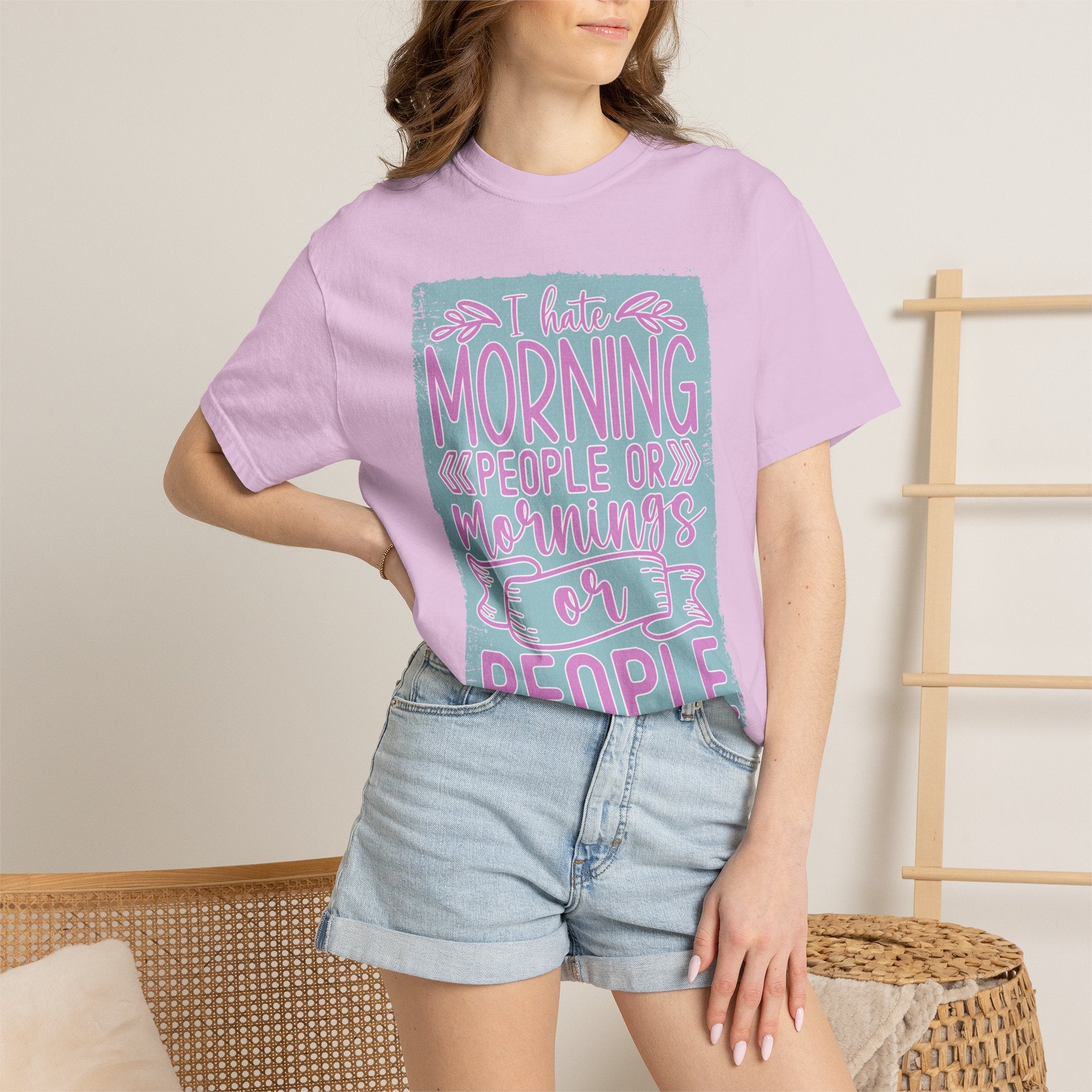 Textured Morning People Or Mornings For People T-Shirt