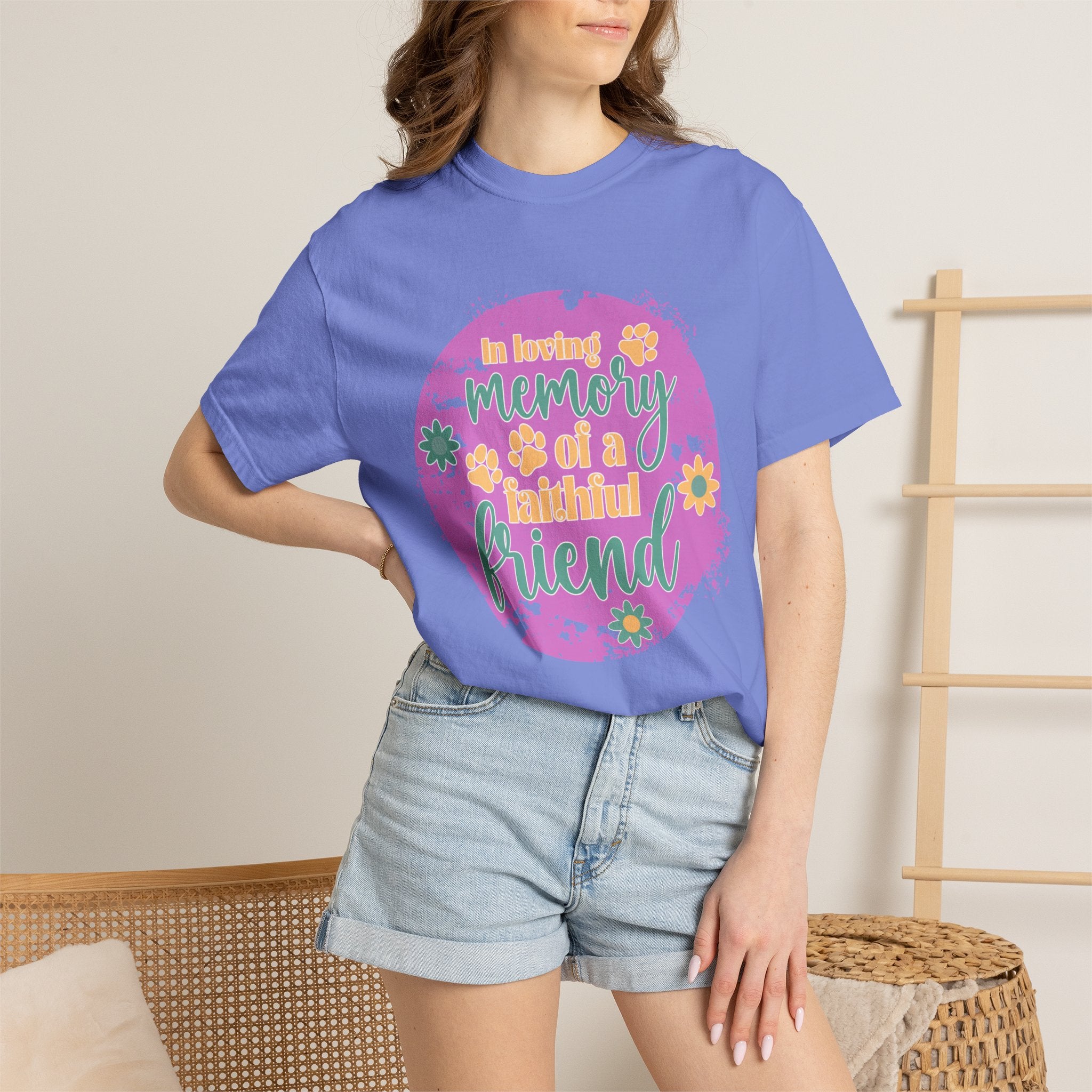 Textured Retro Faithful Friend Memorial Tee