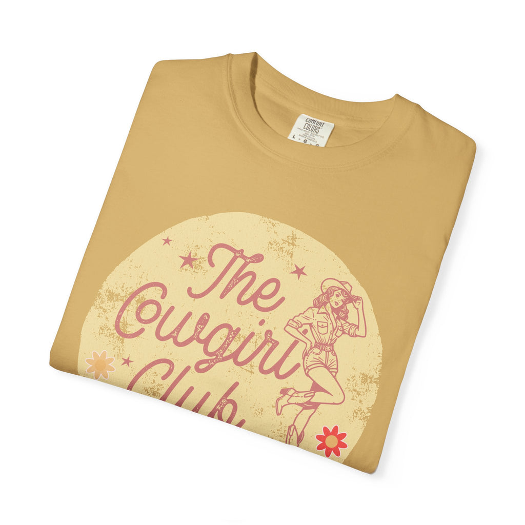 The Cowgirl Club Graphic T-Shirt — Retro Western Textured Tee