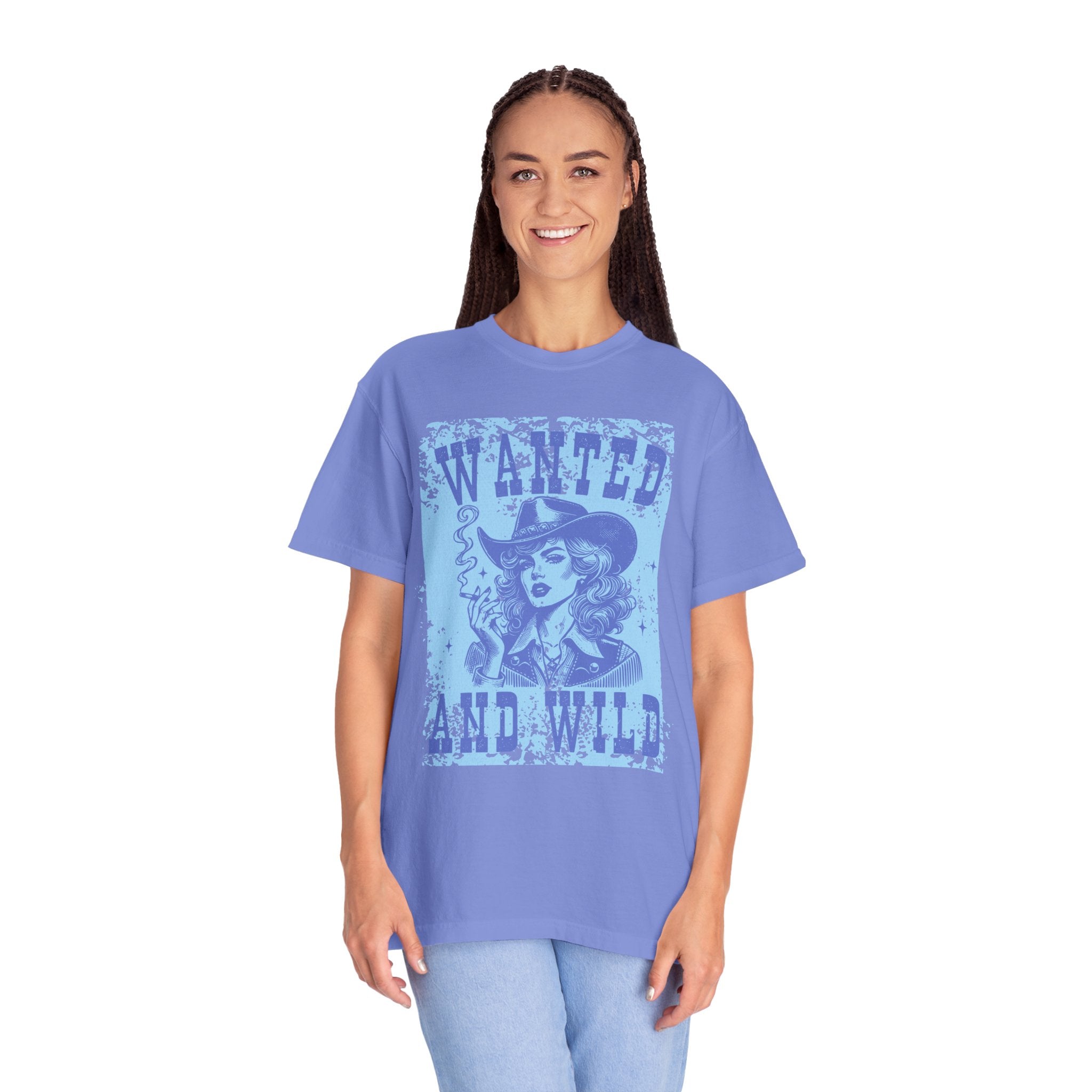 Textured Wanted and Wild Cowboy Girl T-Shirt