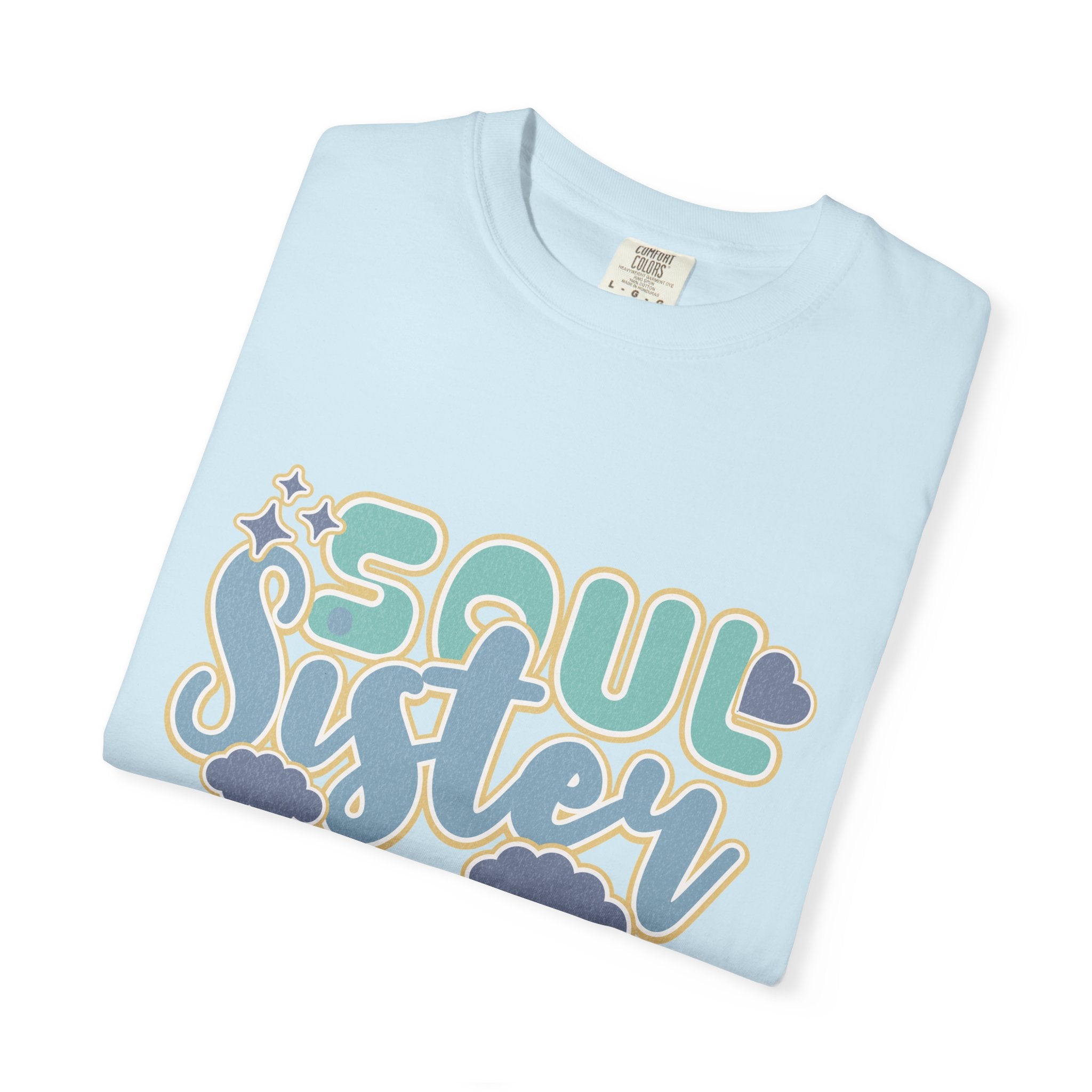 Soul Sister Textured T-Shirt — Retro Cloud Graphic Tee