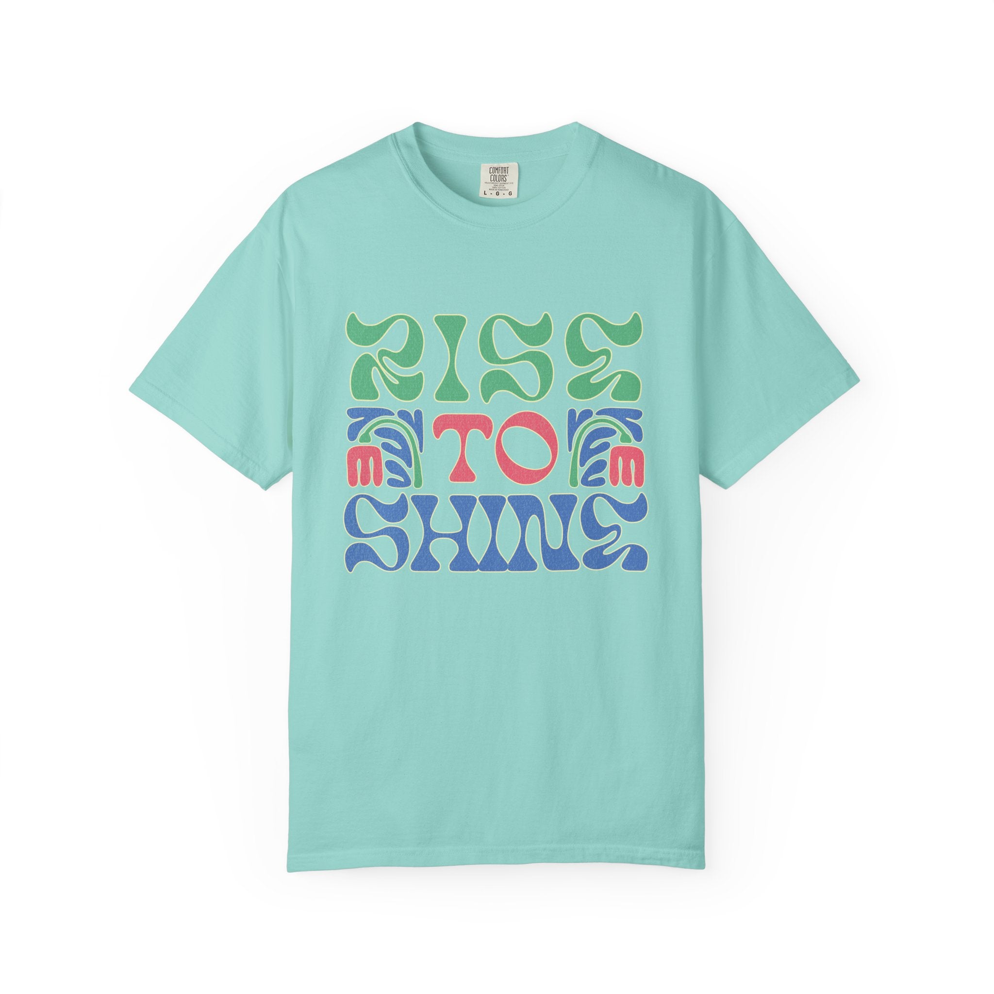 Groovy Textured T-Shirt — Rise to Shine Retro Graphic Tee