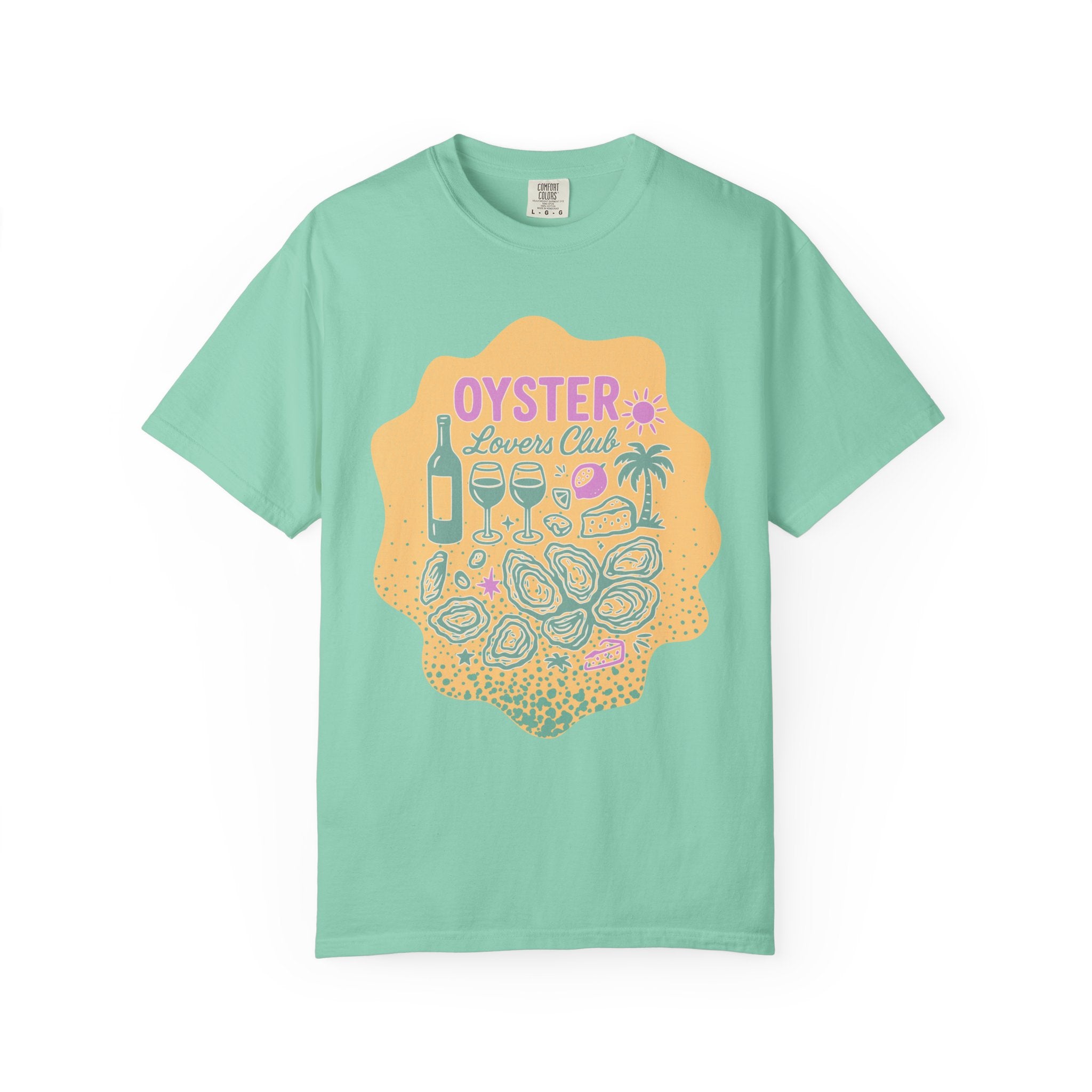 Textured Oyster Lovers Club T-Shirt — Coastal Seafood Graphic Tee
