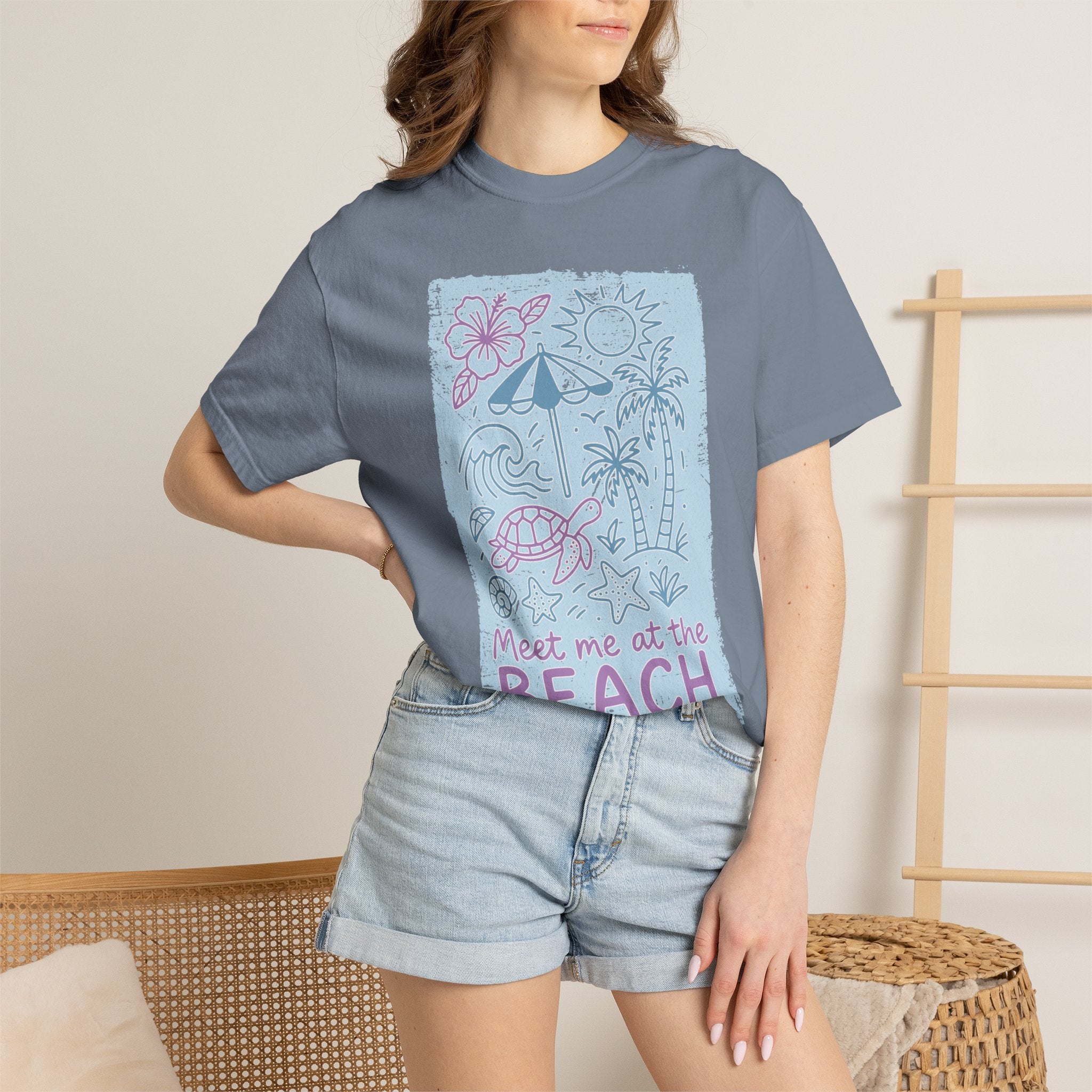 Meet Me at the Beach Textured T-Shirt