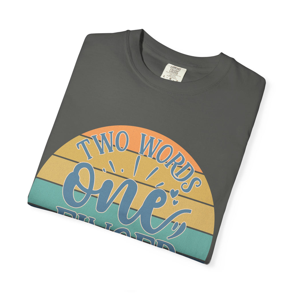 Retro 'Two Words One Finger' Graphic T-Shirt