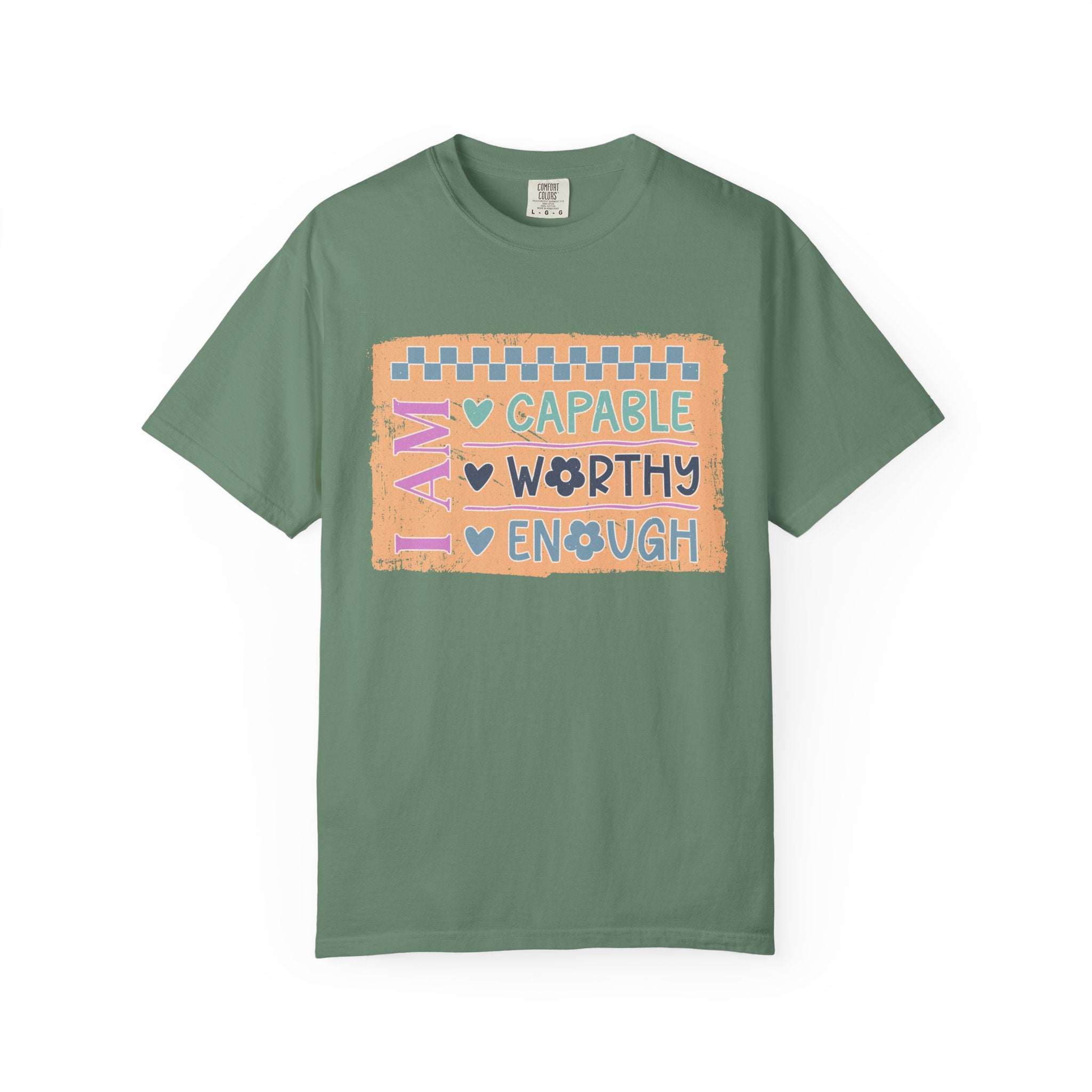 Textured I Am Capable Worthy Tee