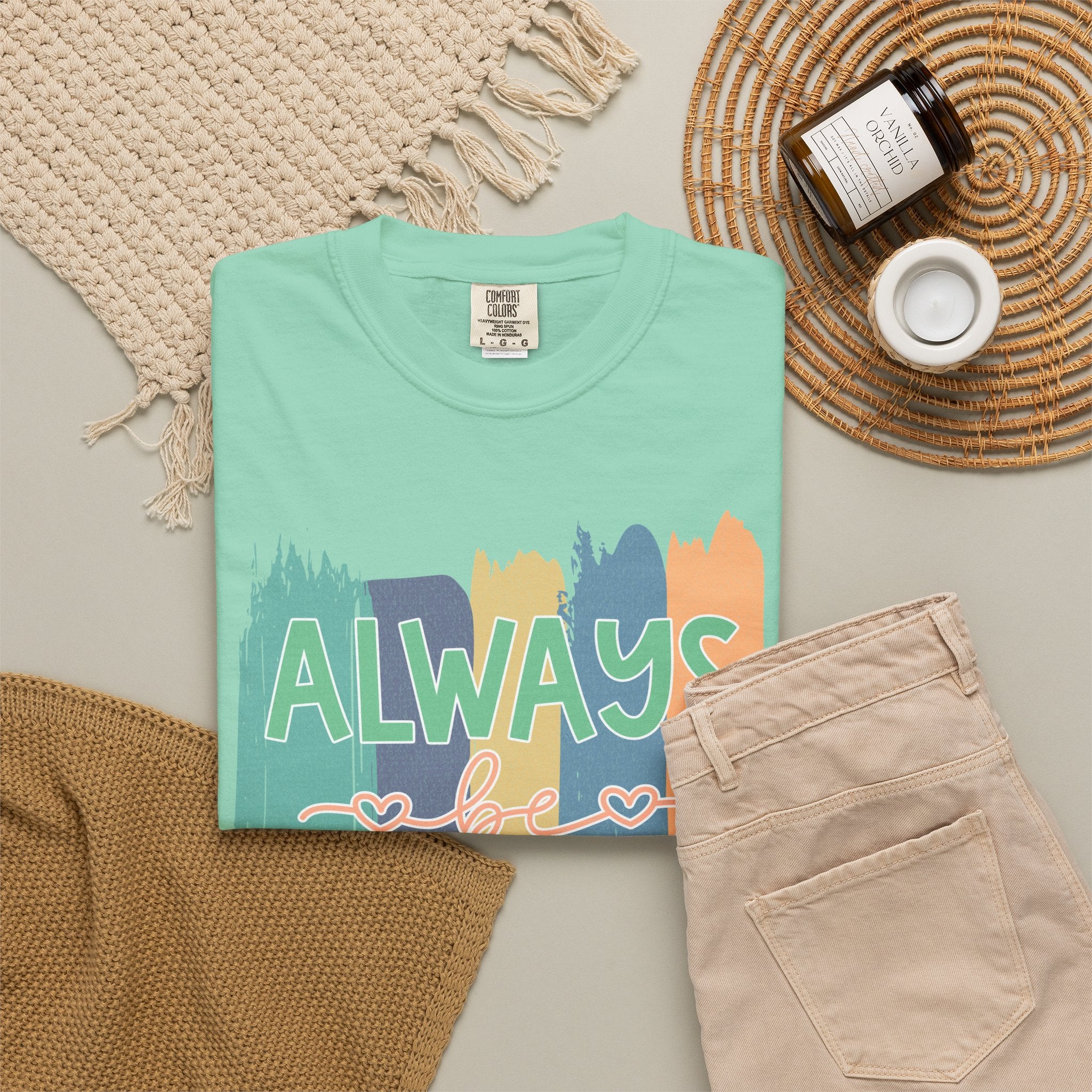 Textured Always Kind T-Shirt — Inspirational Positive Message Tee