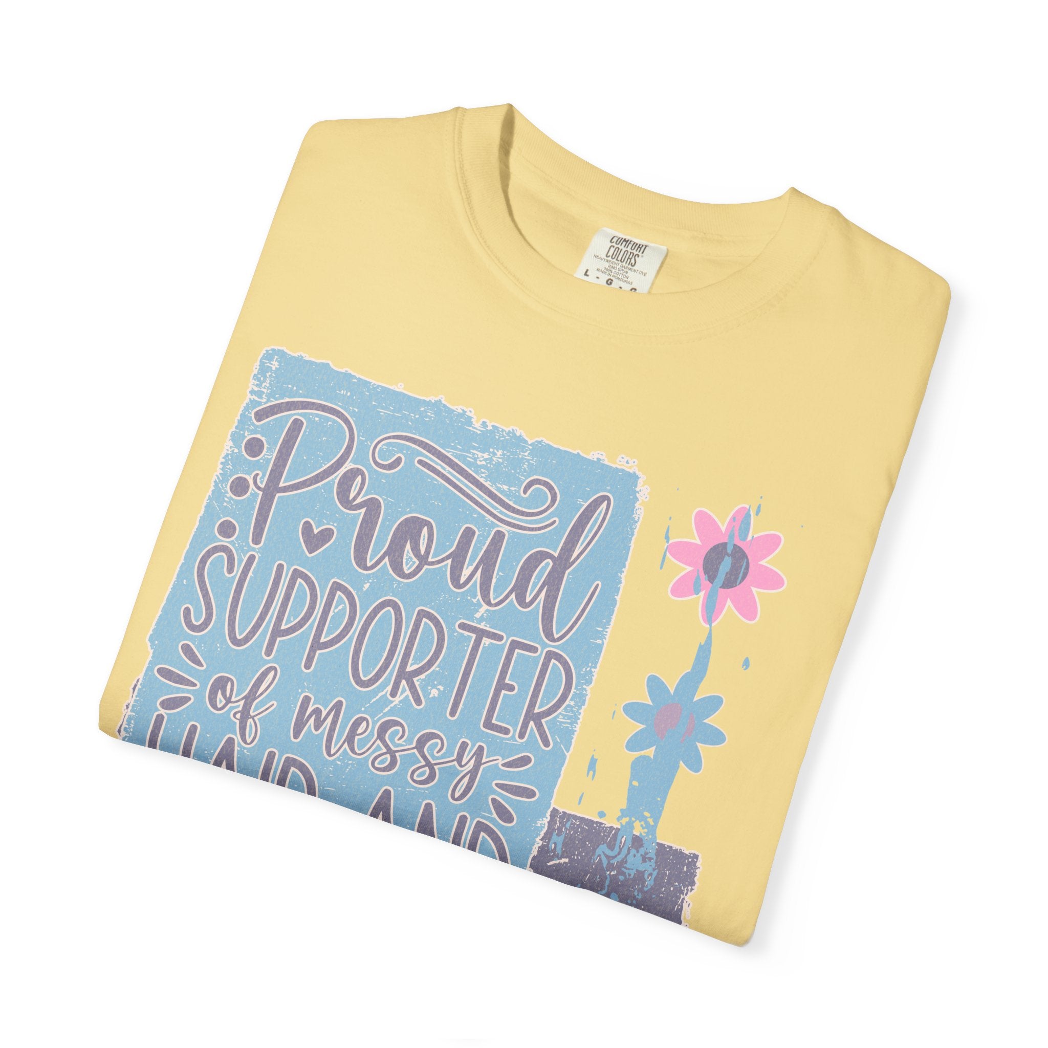 Supporter of Messy Hair & Sweatpants Textured T-Shirt