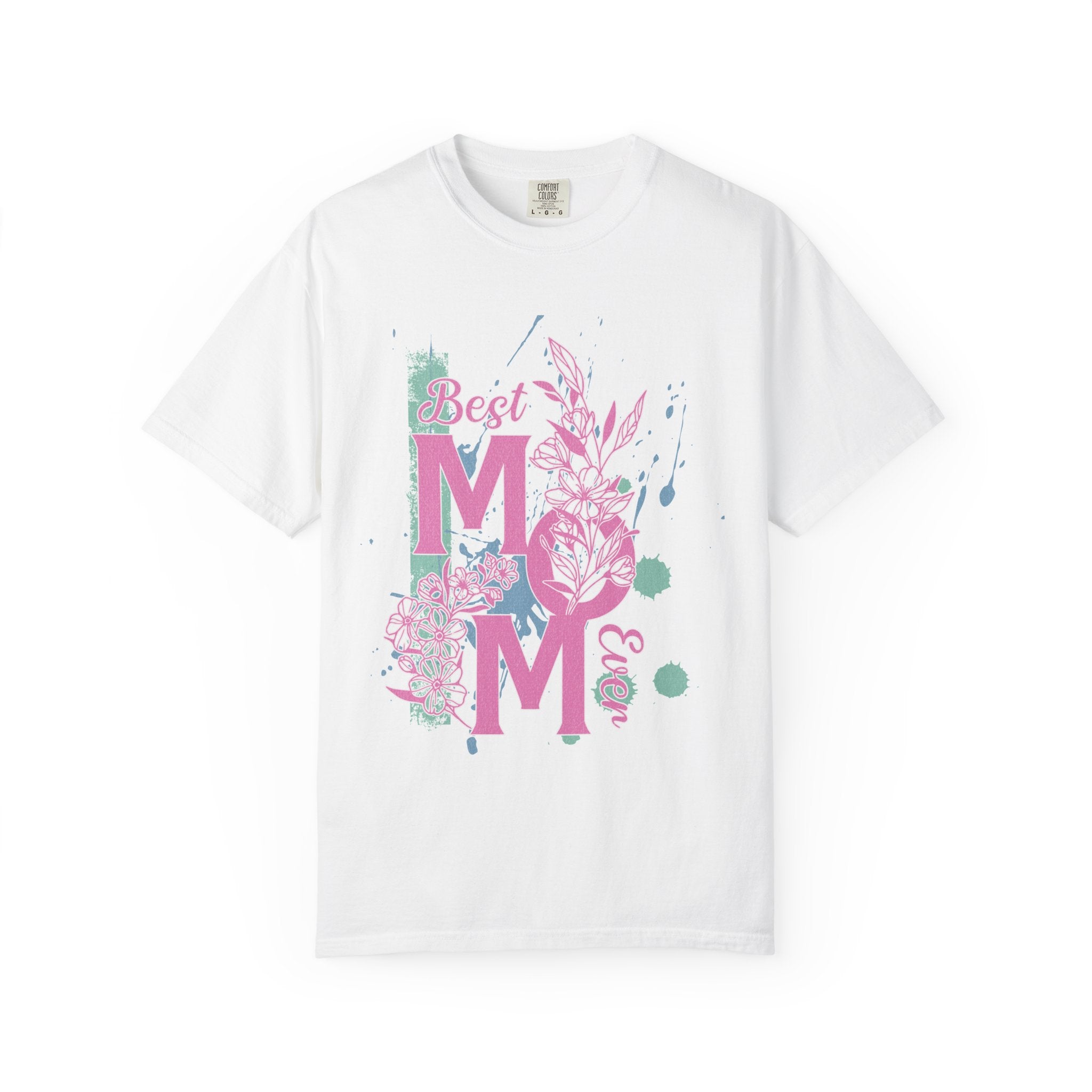 Best Mom Floral T-Shirt — Textured Mother's Day Gift Tee